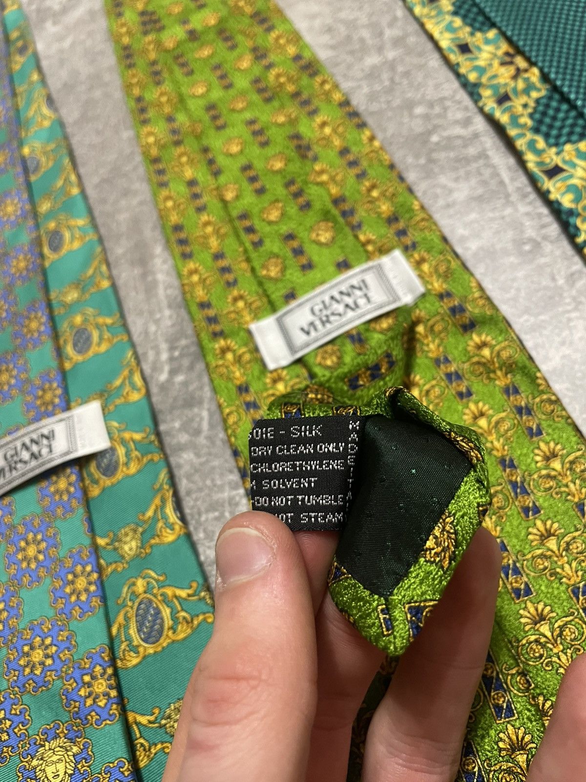 Versace x3 Vintage Gianni Versace Monogram Silk Ties Size ONE SIZE - 11 Thumbnail