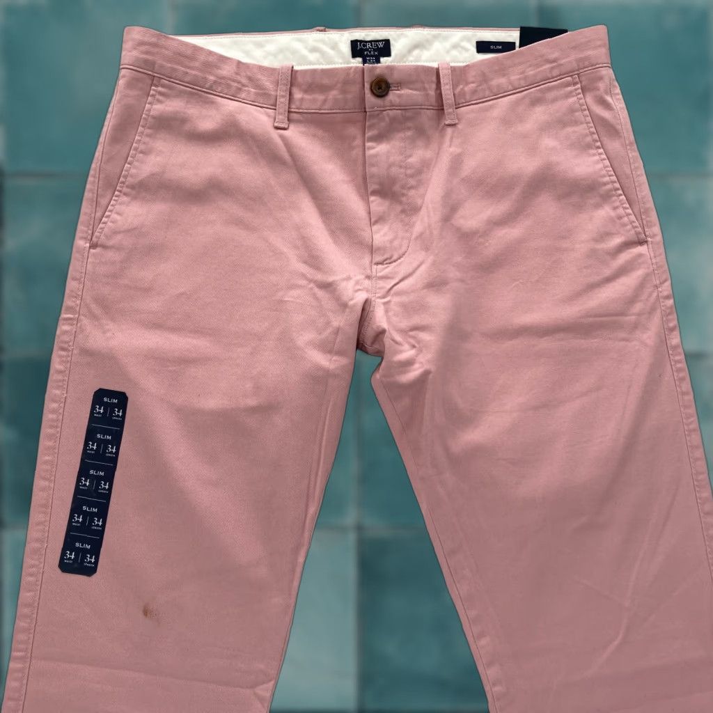 J.Crew J.Crew Flex Pants Mens 34x34 Slim Fit Pink Stretch Preppy Chino Casual Travel Size US 34 / EU 50 - 1 Thumbnail