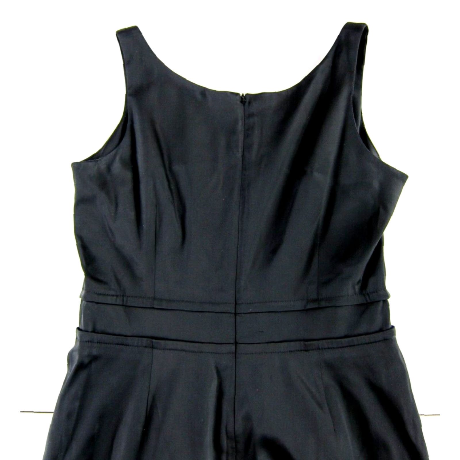 Talbots VINTAGE TALBOTS Classic Black Gathered Sleeveless Midi Party Cocktail Sheath Dress 10 Size L / US 10 / IT 46 - 5 Thumbnail