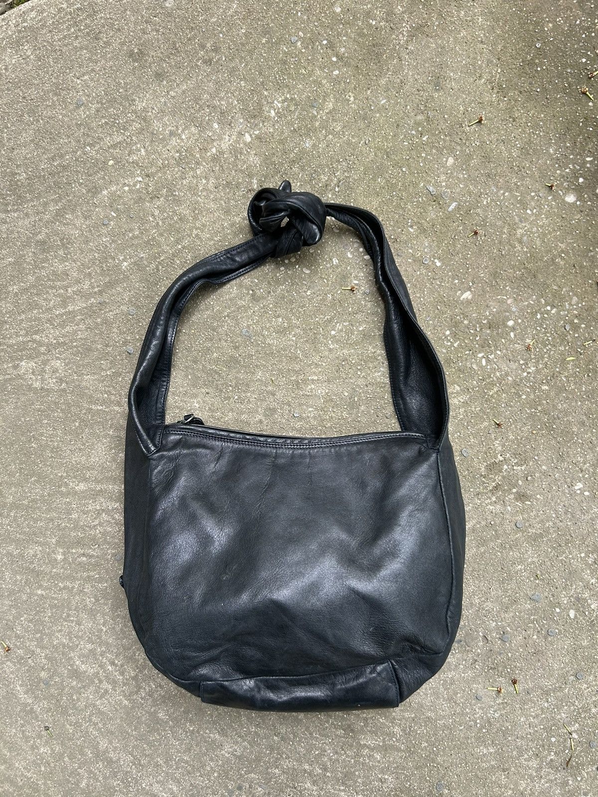 Vintage archive 90s Prada leather y2k shoulder bag avant gar