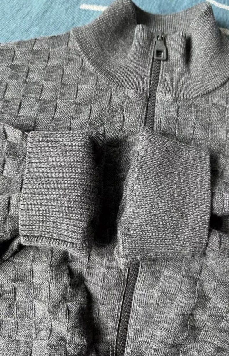 Louis Vuitton Louis Vuitton Checkerboard knit zip jacket 2501-Nextarrow Size US S / EU 44-46 / 1 - 5 Thumbnail