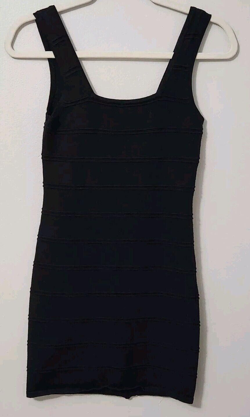 Designer Vintage Y2k 90s Dress Bodycon Cut Out Sweater Black Medium Size M / US 6-8 / IT 42-44 - 2 Thumbnail