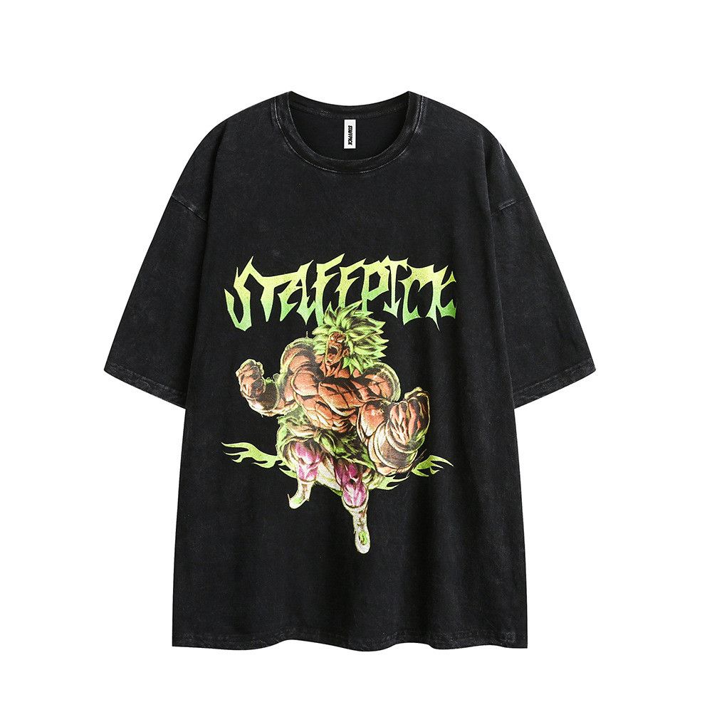 Japanese Brand × Vintage Cartoon Saiyan Printed Boys Hip-Hop Trend T-shirt y2k Size US M / EU 48-50 / 2 - 1 Thumbnail