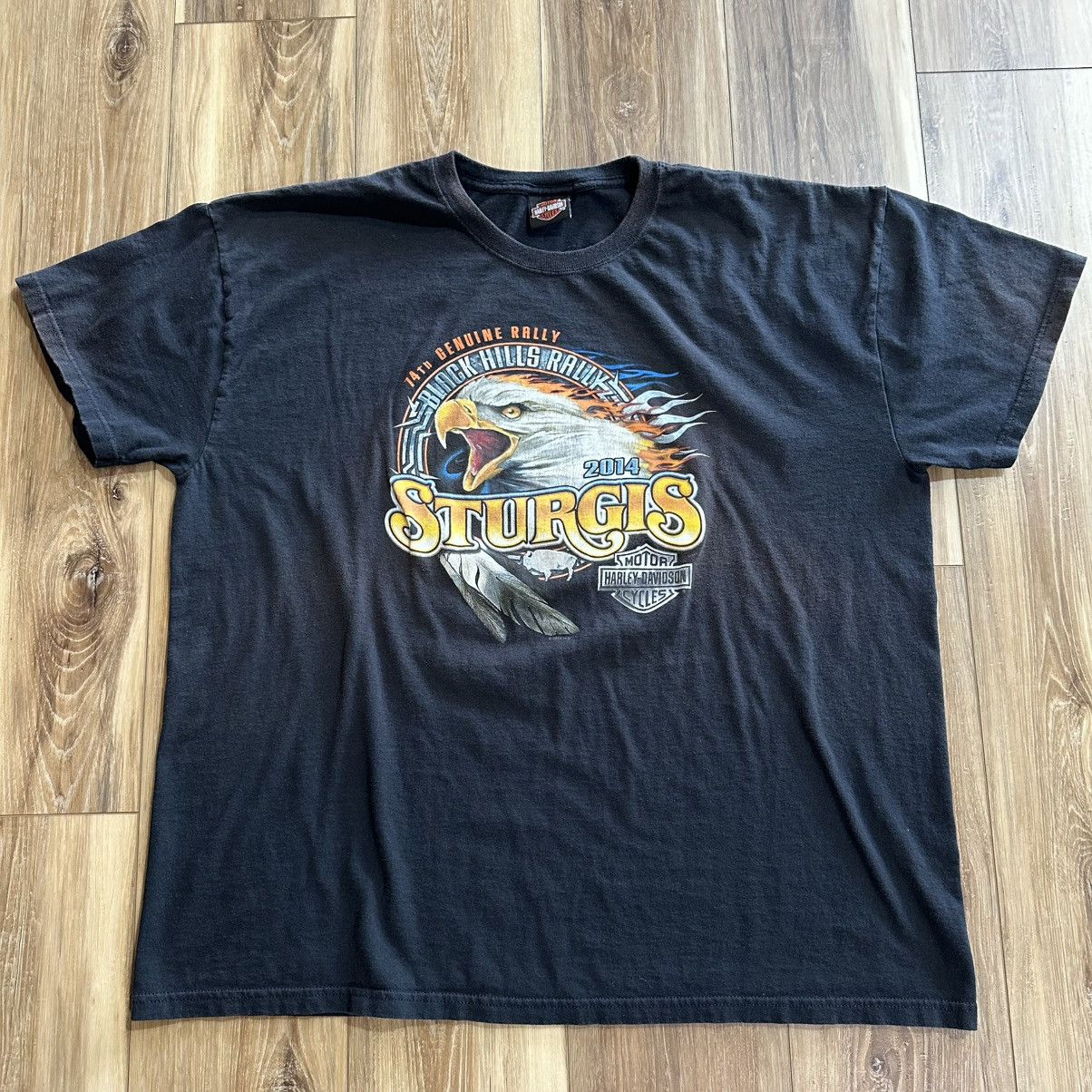 Harley Davidson Harley Davidson Bald Eagle Sturgis 2014 Rally Shirt Size US XXL / EU 58 / 5 - 1 Thumbnail