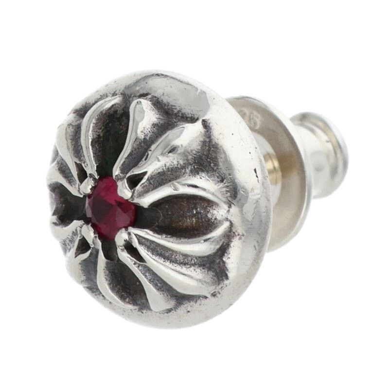Chrome Hearts Chrome Hearts Ruby Cross Ball Stud Earring Size ONE SIZE - 1 Thumbnail