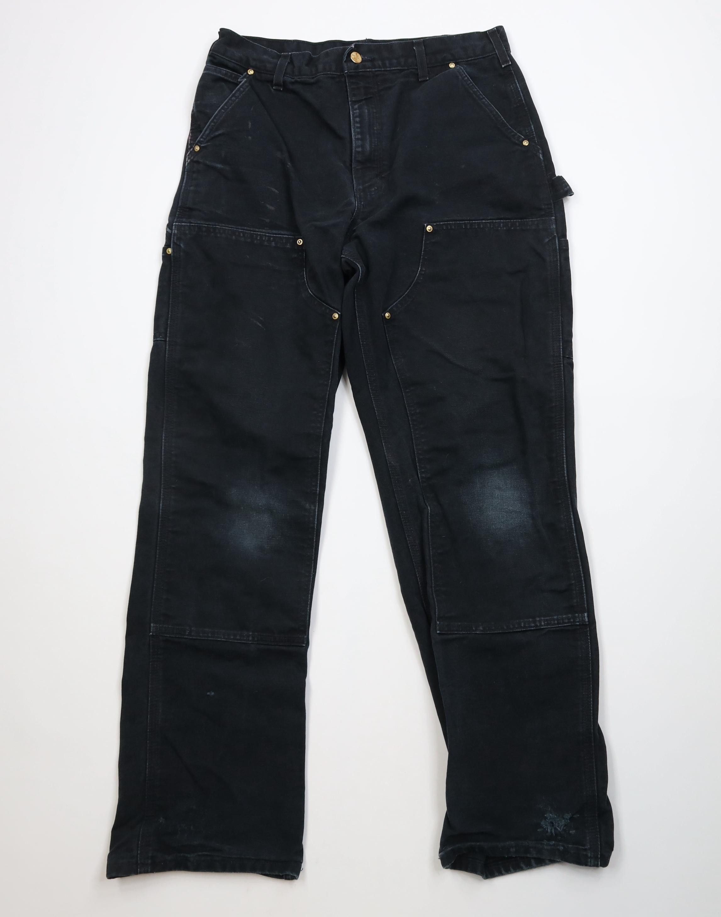 Carhartt Vintage Y2K Carhartt Double Knee Wide Leg Pants Black USA Size US 34 / EU 50 - 1 Thumbnail