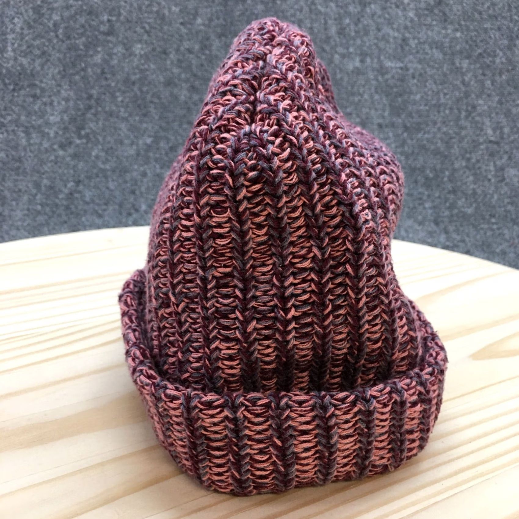 Vintage Love Your Melon Cuffed Winter Beanie Hat Women Pink Mesh Knit One Size Adjustable Size ONE SIZE - 4 Thumbnail