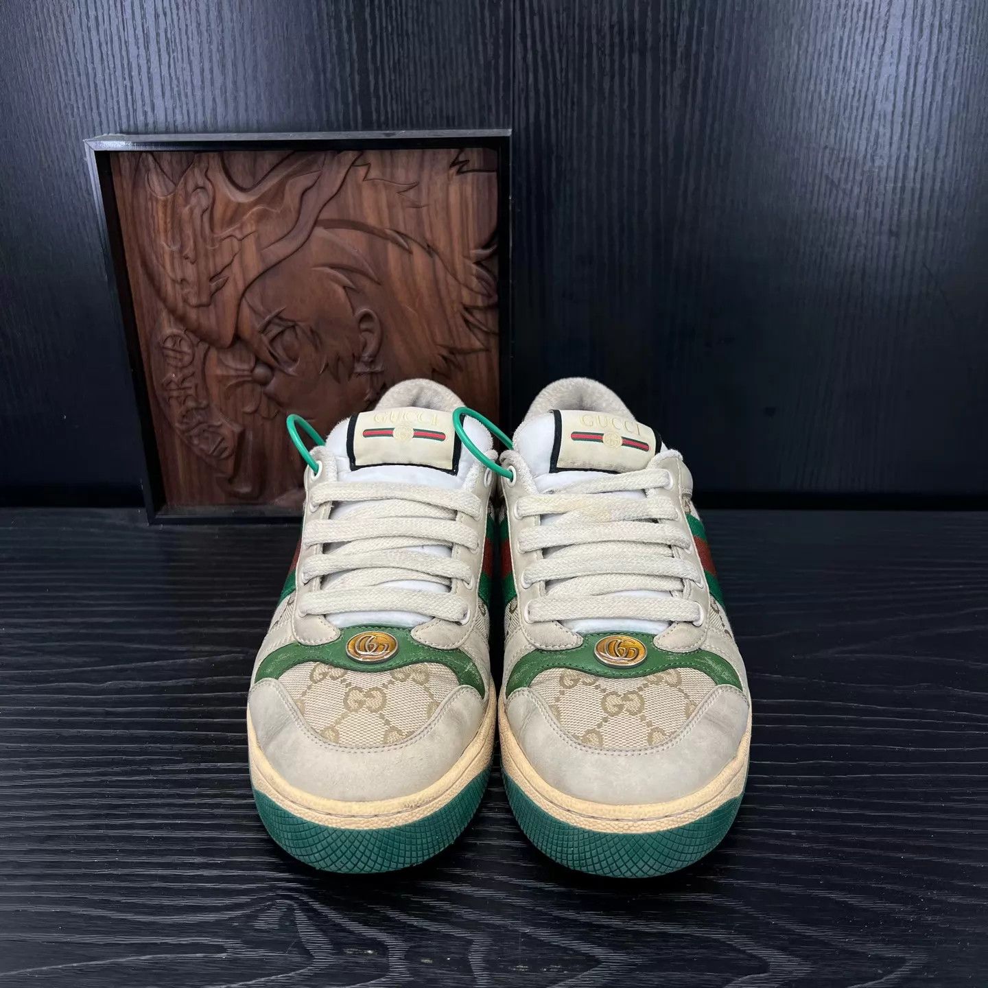 Gucci Gucci Rhyton Sneaker Gray Green 38.5 with box Size US 8 / IT 38 - 3 Thumbnail