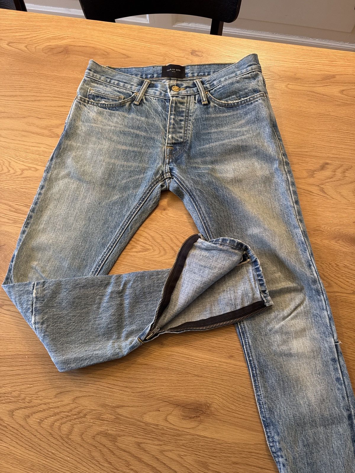 Fear of God zip jeans