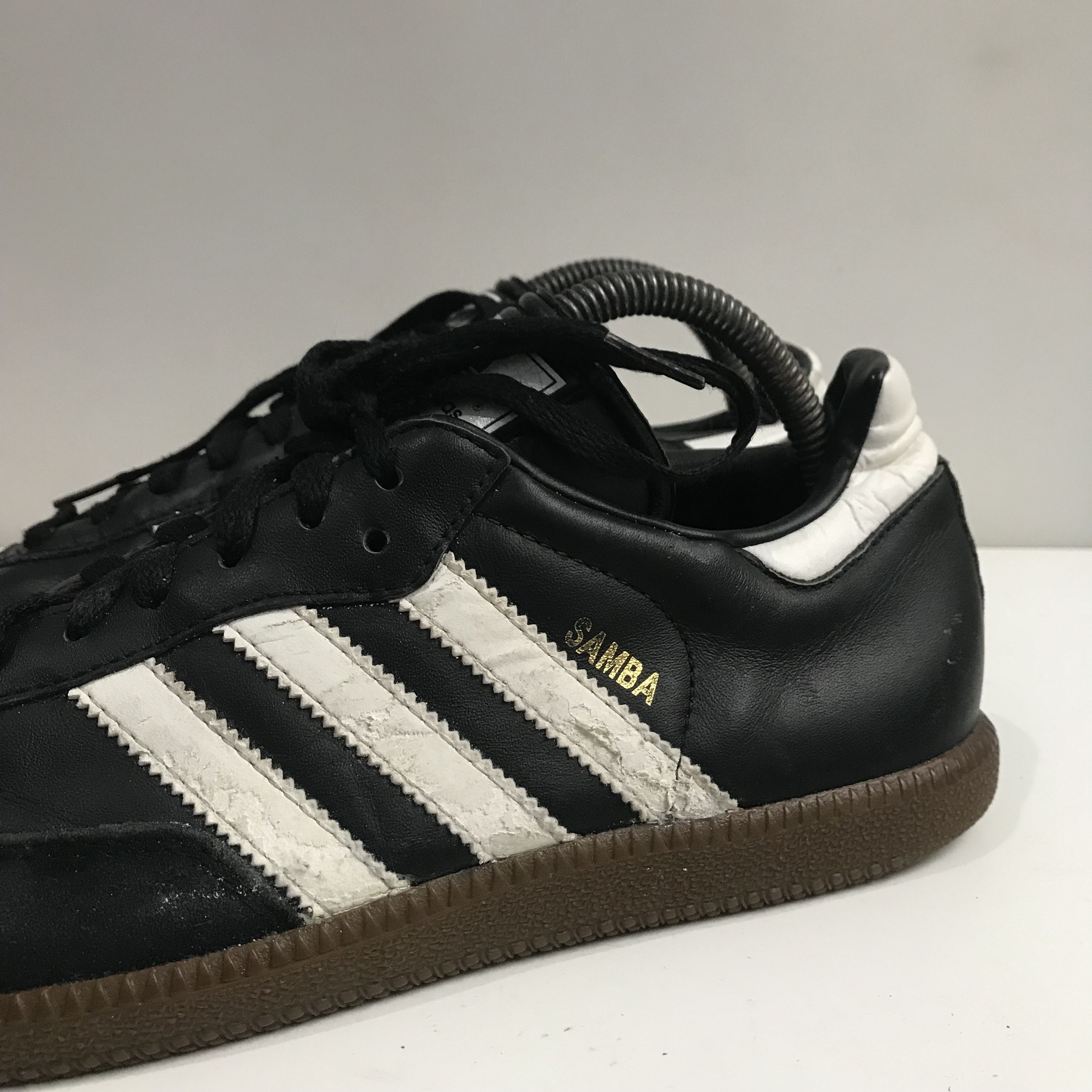 Adidas Adidas Originals Samba Classic Black leather White Stripes Size US 9 / EU 42 - 7 Thumbnail