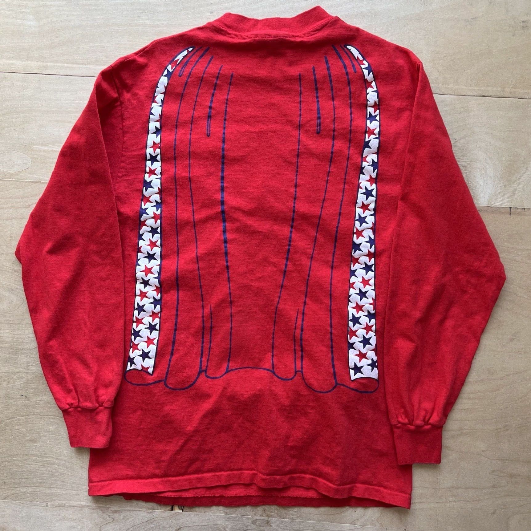 Vintage VINTAGE Team USA Shirt Large Red 80s Art USA Men T-Shirt Crew Neck Long Sleeve Knit Cotton Logo Print Overall Size US L / EU 52-54 / 3 - 7 Thumbnail