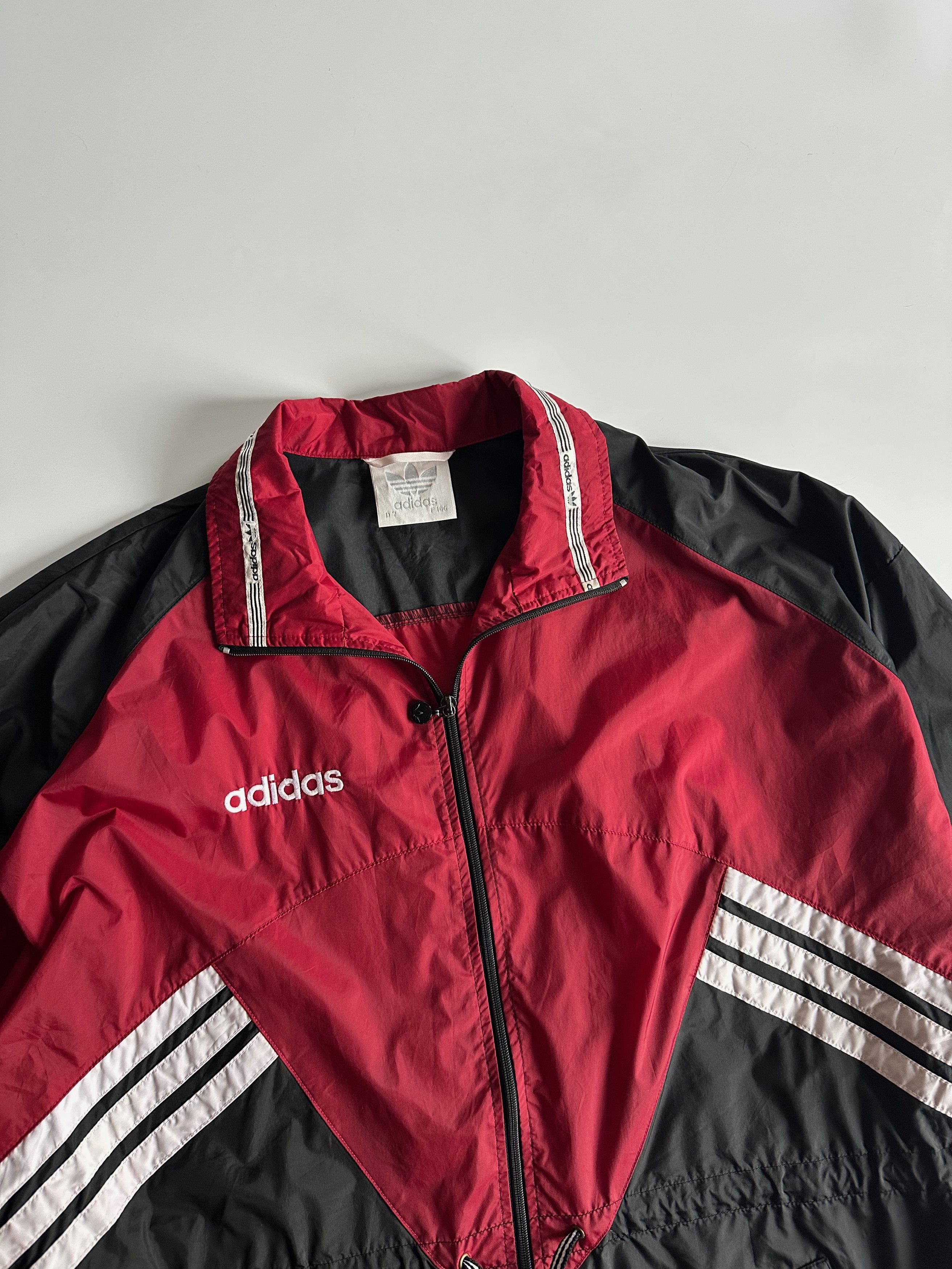 Adidas 90's Adidas Vintage Windbreaker Light Jacket Black red Size US XL / EU 56 / 4 - 6 Thumbnail