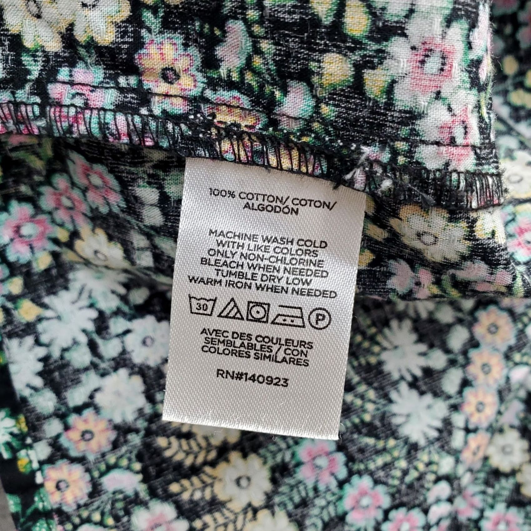 Loft LOFT Blouse Womens Petite Large Multicolor Floral Boho Ruffle Shoulder Tie Back Shirt Size PL Womens Size L / US 10 / IT 46 - 6 Thumbnail