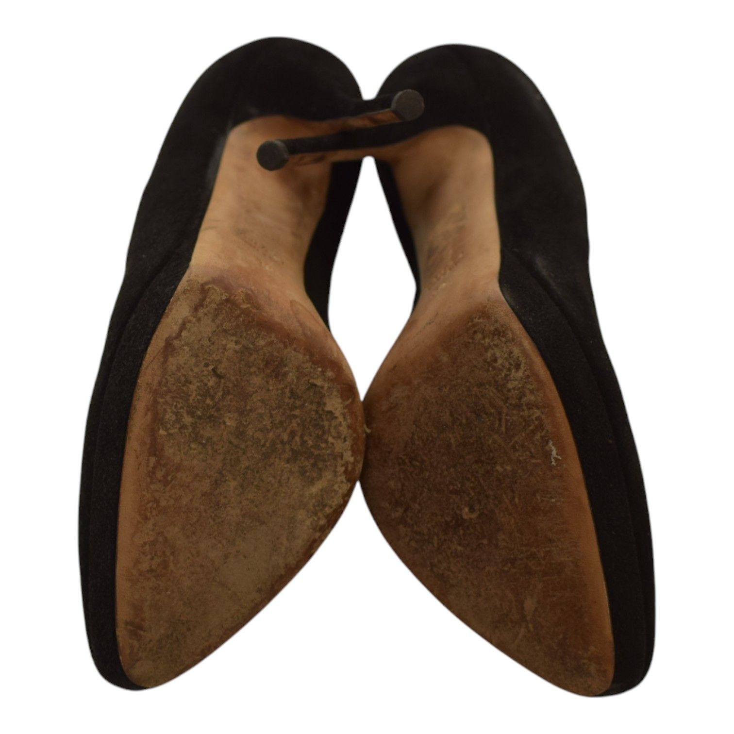 Gucci Gucci Black Suede Leather Almond Toe Classic Heel Platform Size US 9 / IT 39 - 6 Thumbnail