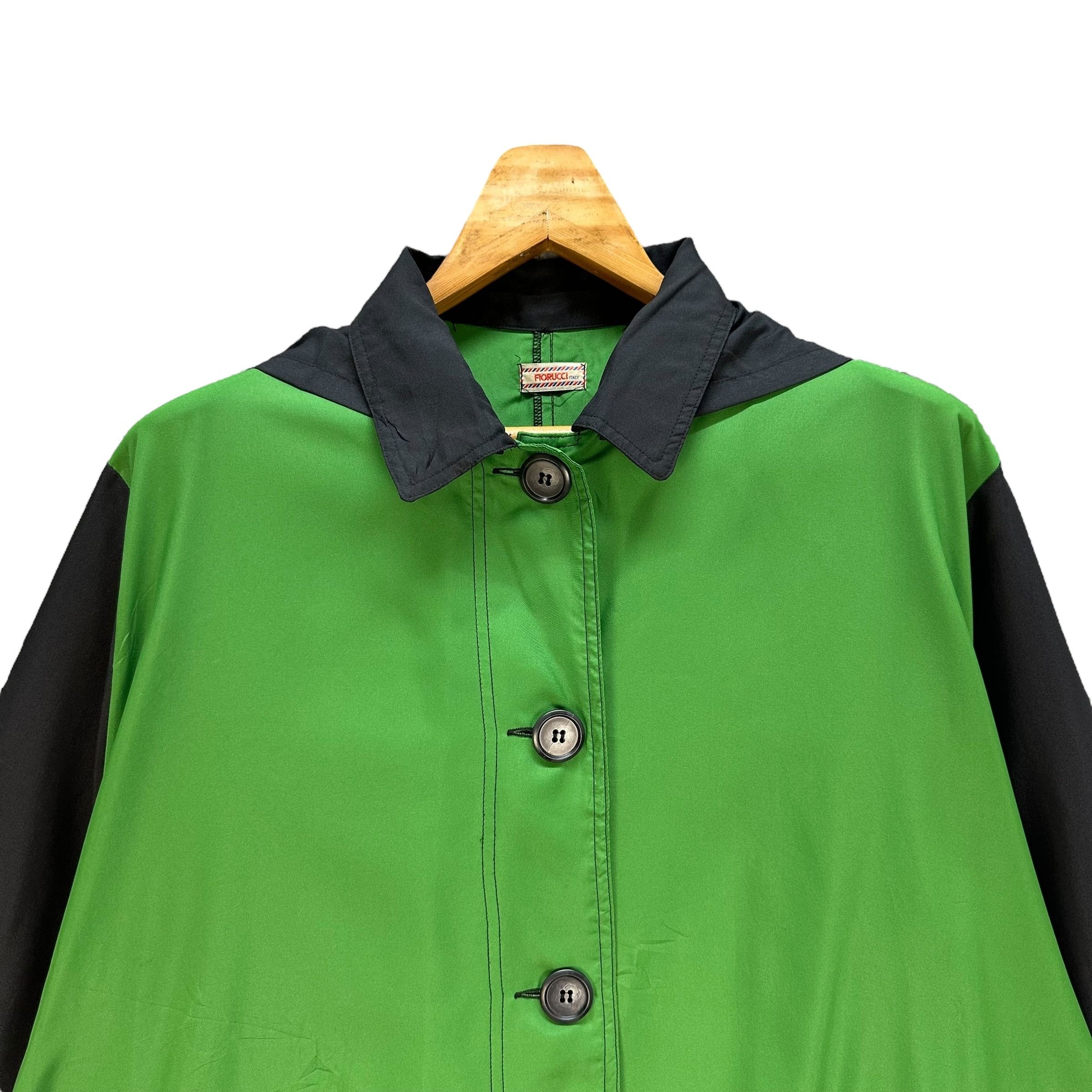 Fiorucci FLORUCCI Big Logo Detachable Hooded Green Overcoat #A45-1042 Size ONE SIZE - 6 Thumbnail