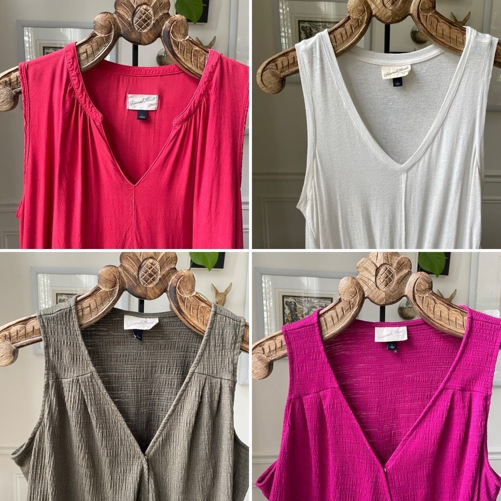 Other 4 Universal Thread Sleeveless Tops Red White Magenta Olive G Size L / US 10 / IT 46 - 2 Thumbnail