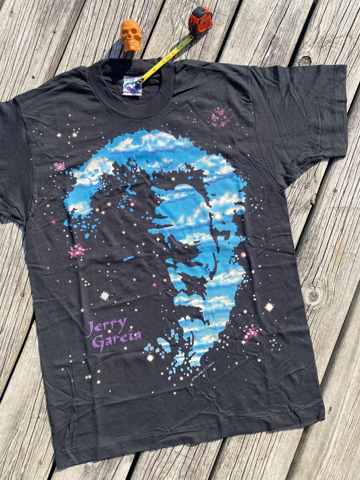 Band Tees × Liquid Blue × Vintage 1995 Jerry Garcia tribute shirt sz L Size US L / EU 52-54 / 3 - 1 Thumbnail
