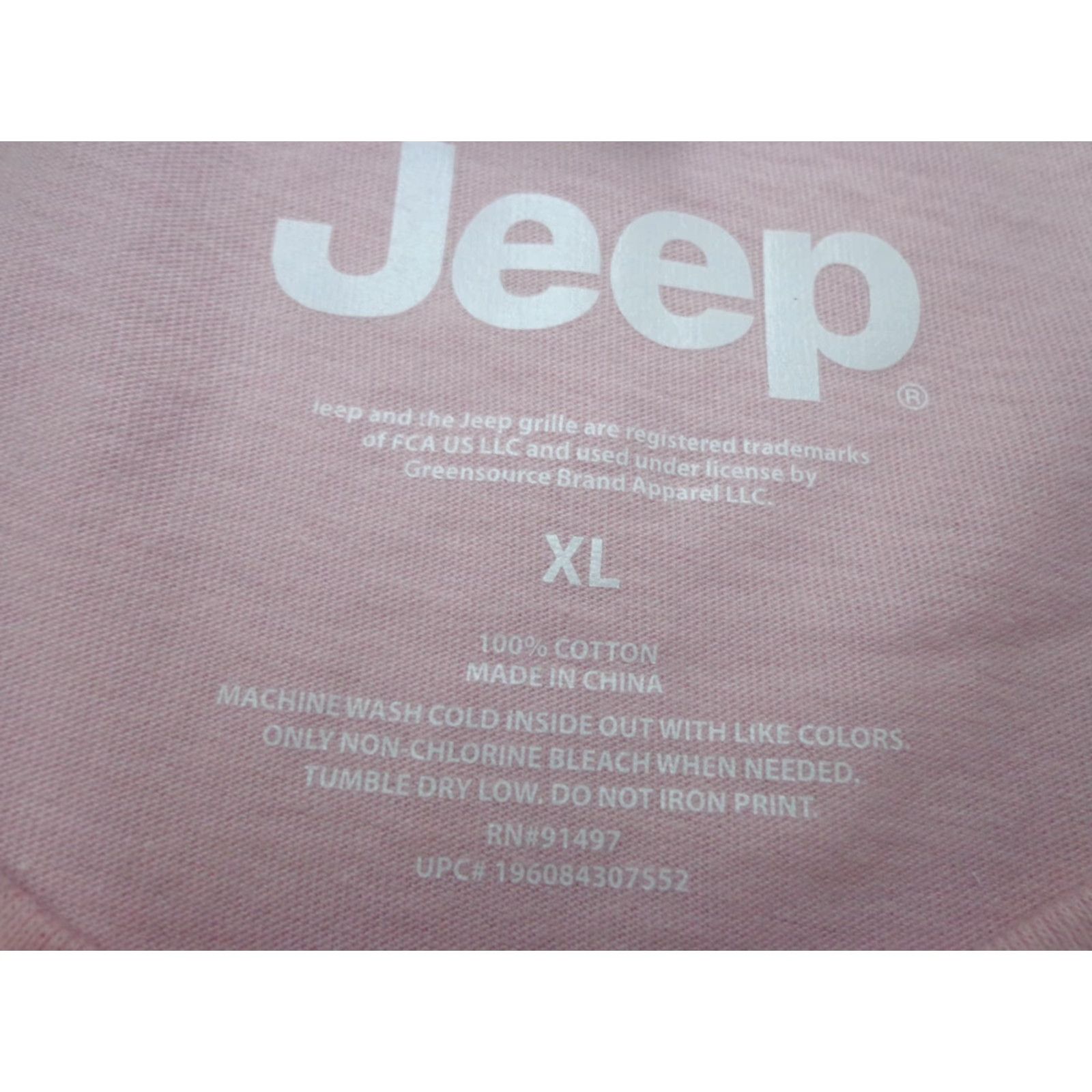 Jeep Jeep T-Shirt Pink XL Unisex Adults Regular Fit Cotton Size XL / US 12-14 / IT 48-50 - 3 Thumbnail