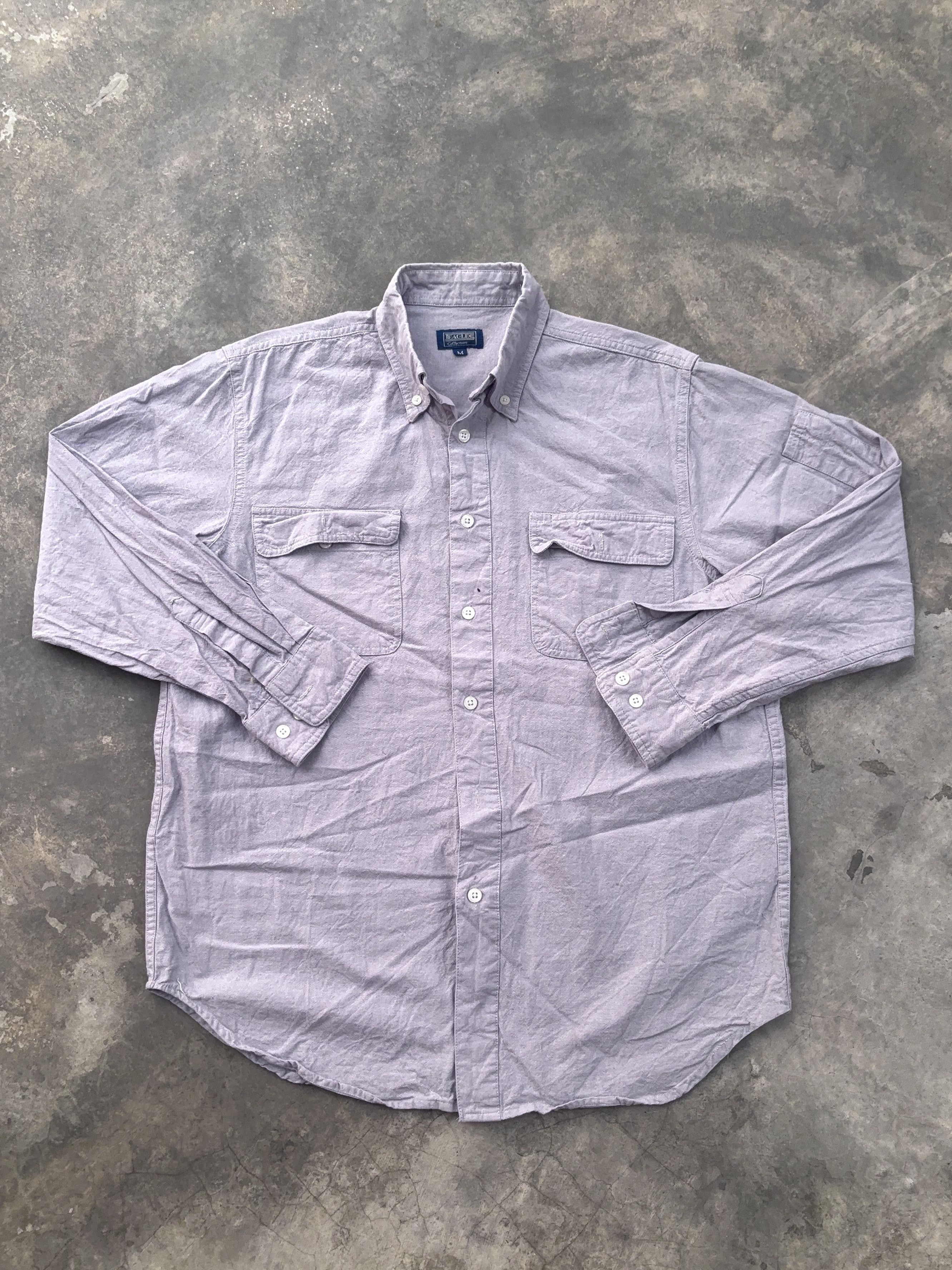 Other Eagles Vintage Workwear Light Purple Button Up Shirt Size US M / EU 48-50 / 2 - 1 Thumbnail