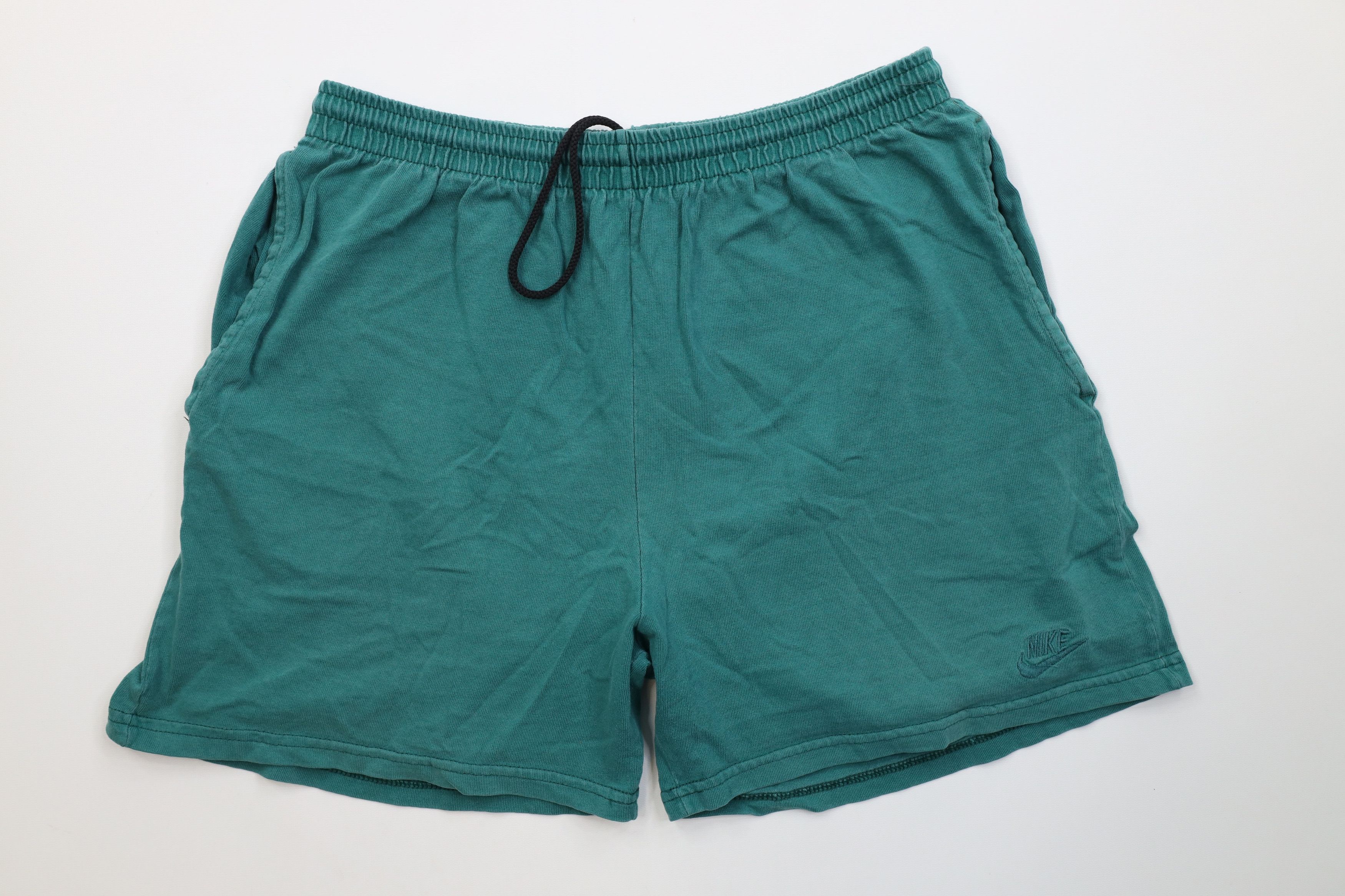 Nike Vintage 90s Nike Mini Swoosh Above Knee Shorts Green USA Size US 34 / EU 50 - 1 Thumbnail