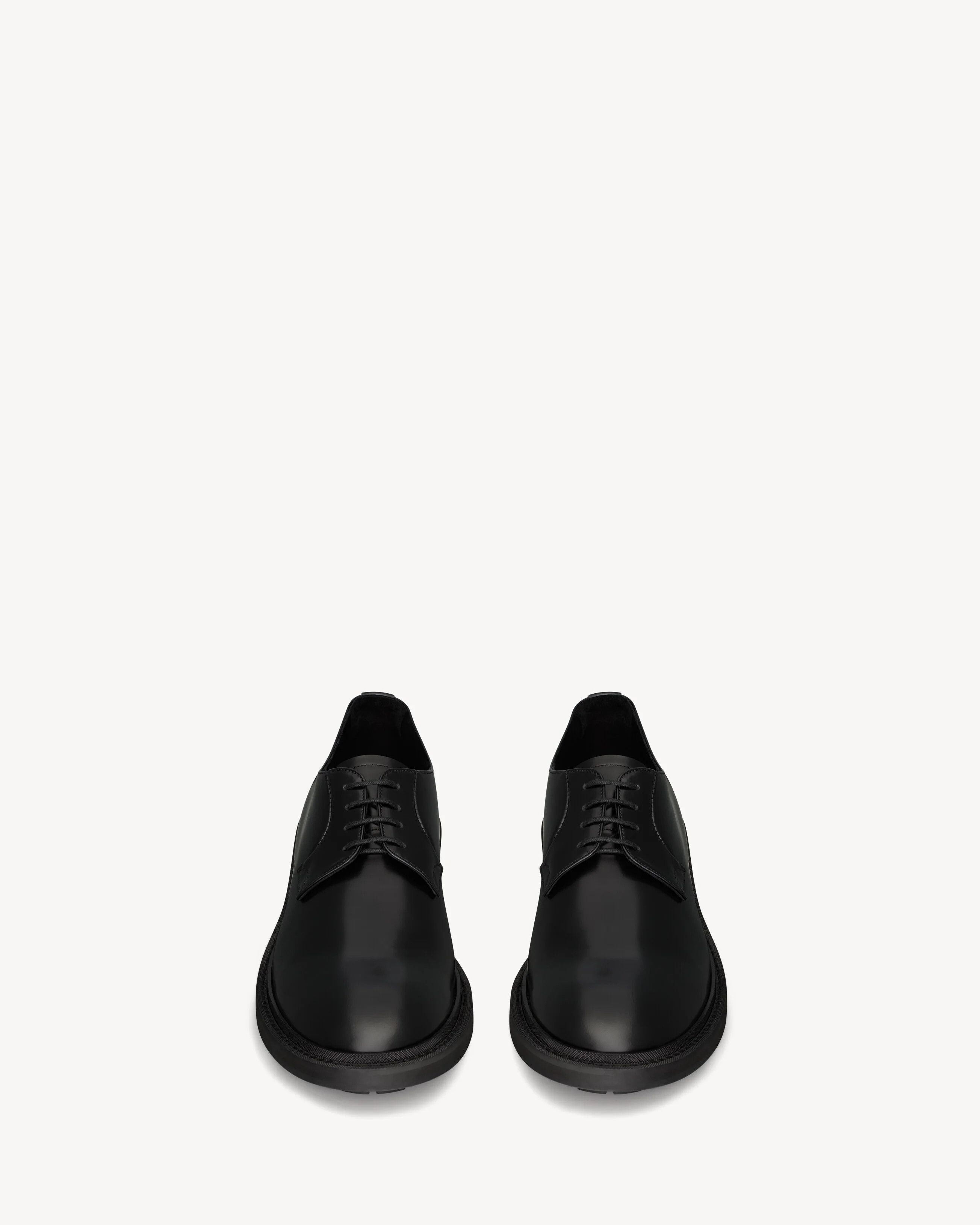Saint Laurent Paris o1s1wg110126 819713 Antoine Derbies Shoes in Leather Black Size US 12.5 / EU 45-46 - 2 Thumbnail
