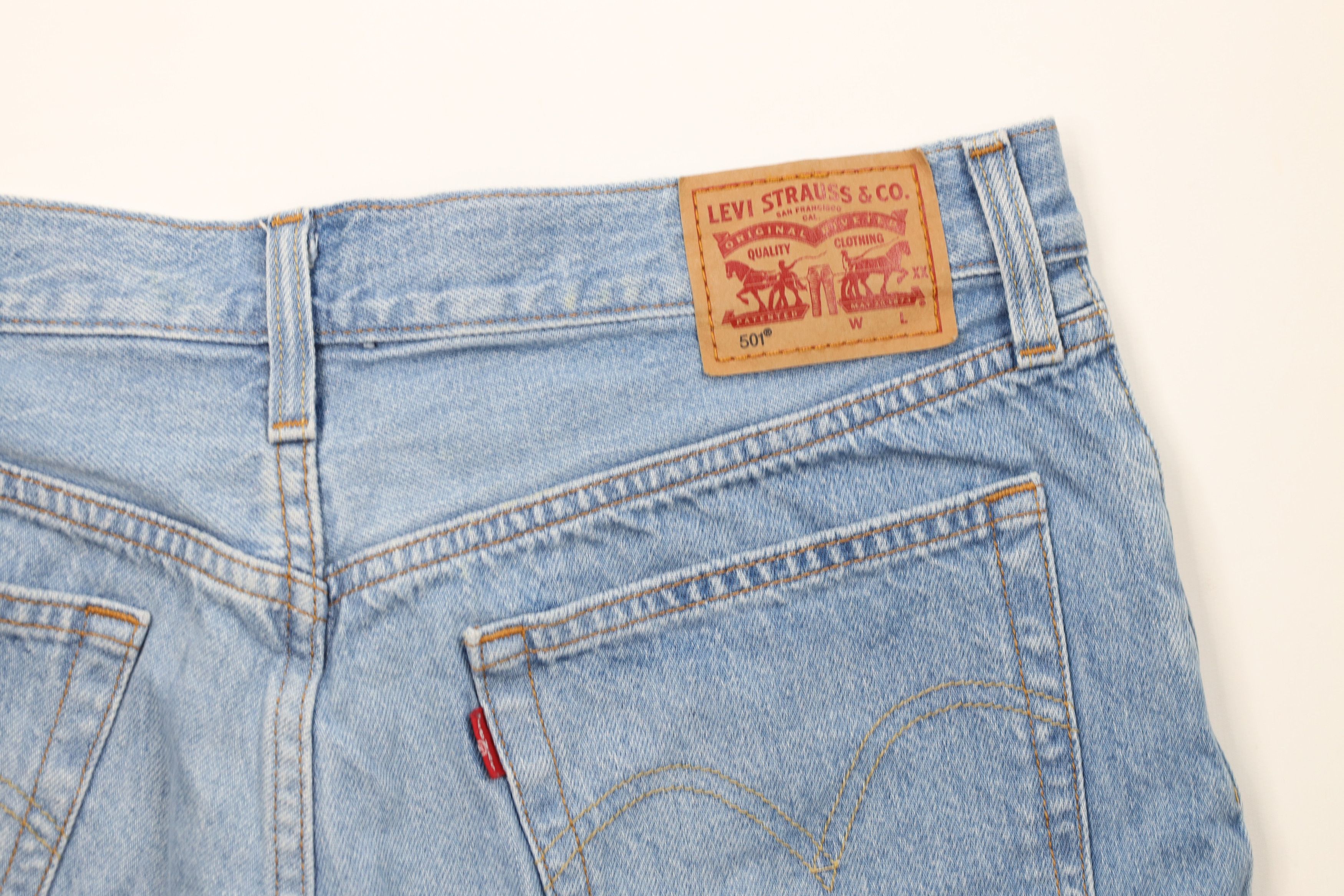 Levi's Vintage Y2K Levis 501xx Button Fly Cut Off Denim Jean Shorts Size 30" / US 8 / IT 44 - 11 Thumbnail