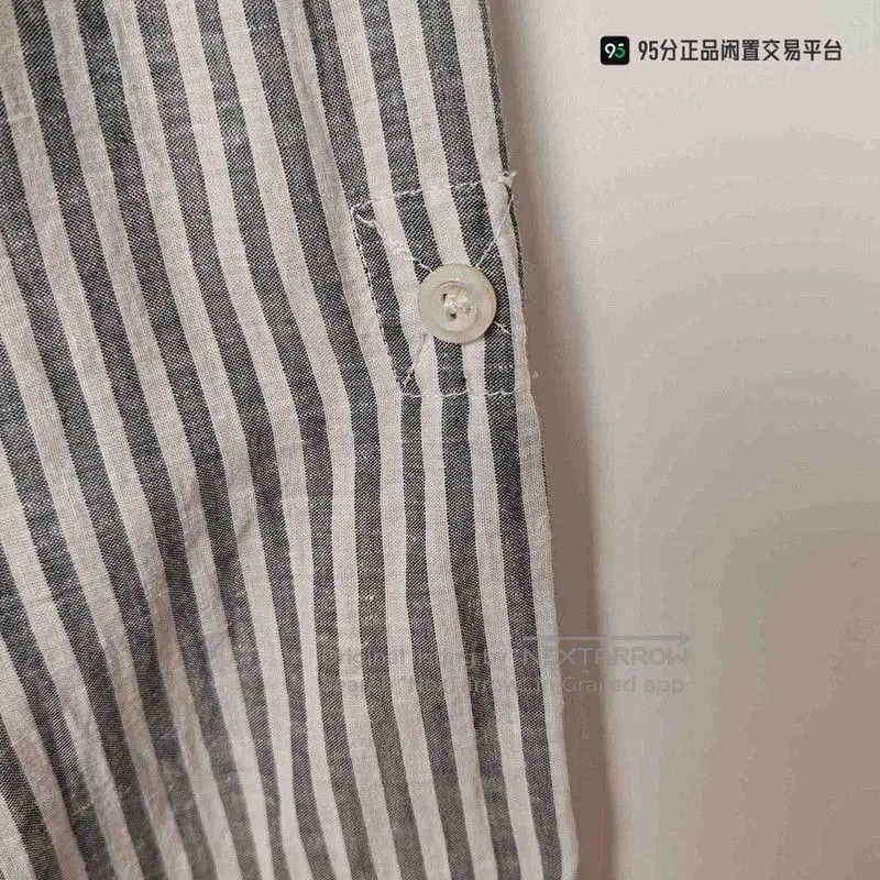 Brunello Cucinelli Brunello Cucinelli Linen Striped Unisex Shirt. Size US M / EU 48-50 / 2 - 5 Thumbnail