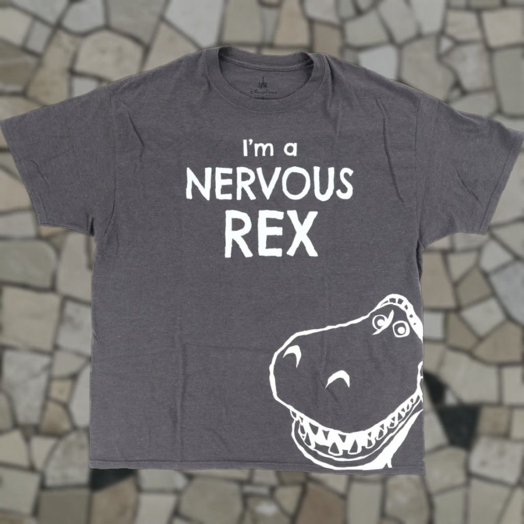 Disney Disney Toy Story Nervous Rex Solid T-Shirt Gray Men's XL Shirt Size US XL / EU 56 / 4 - 1 Thumbnail