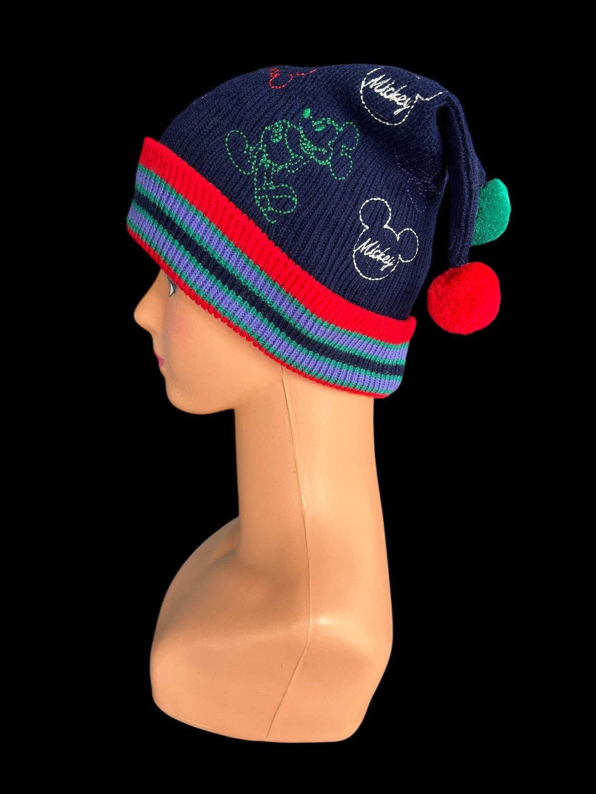 Japanese Brand × Kapital × Vintage Vintage Mickey Horn Devil Knitt Beanie Hats Size ONE SIZE - 6 Thumbnail