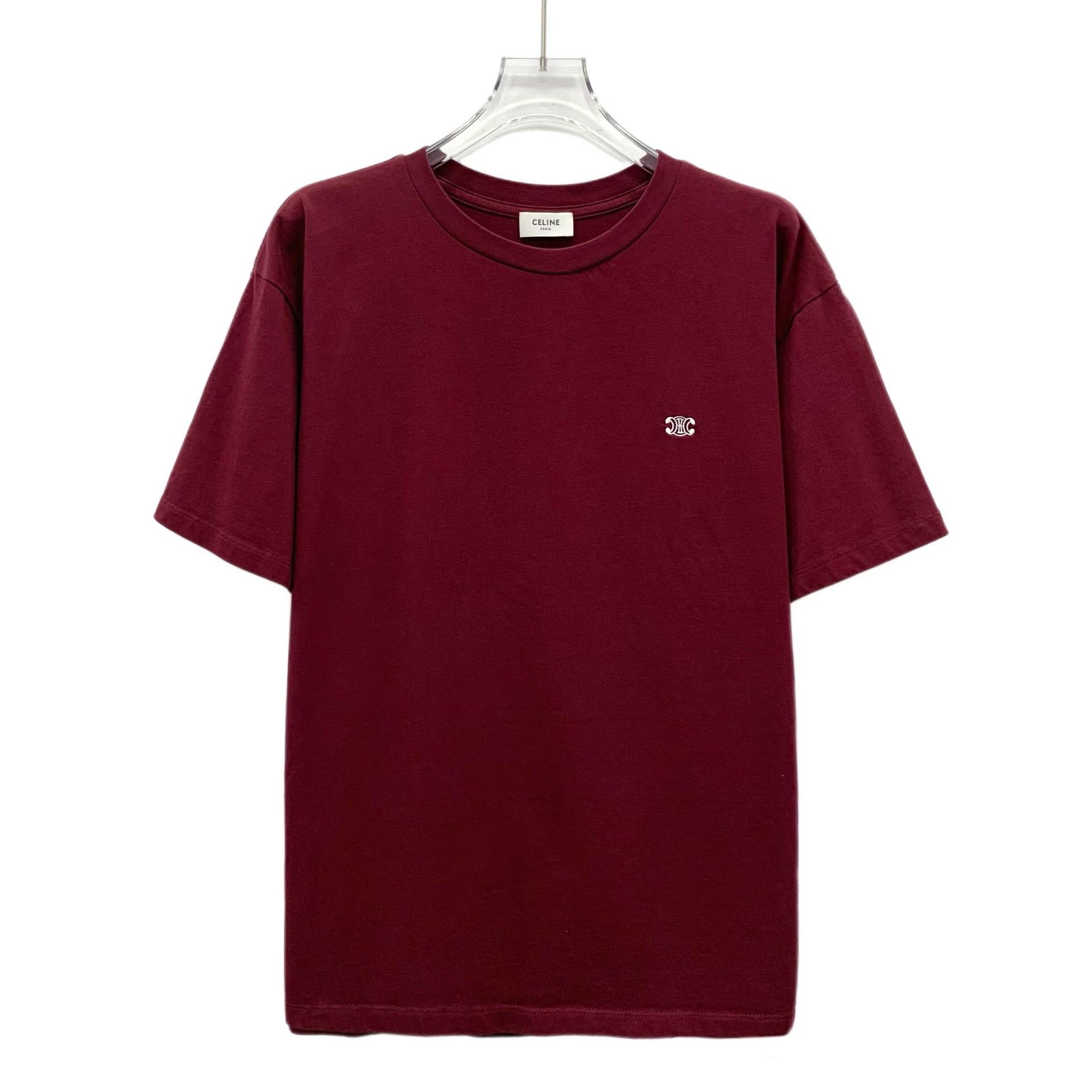 Celine Celine Cotton Embroidered Red T-Shirt S Women Size S / US 4 / IT 40 - 1 Thumbnail