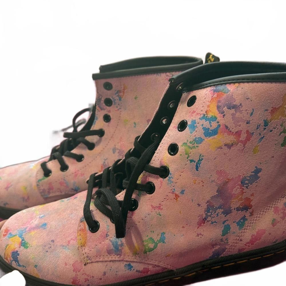 Dr. Martens Dr. Martens Colorful Paint Splatter High-Top Boots Size US 10 / IT 40 - 1 Thumbnail