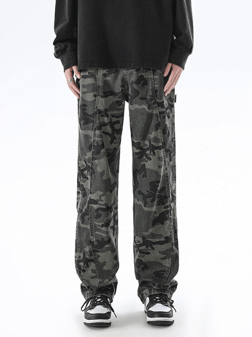 Japanese Brand Men's camouflage loose flared cargo jeans y2k Size US 32 / EU 48 - 1 Thumbnail