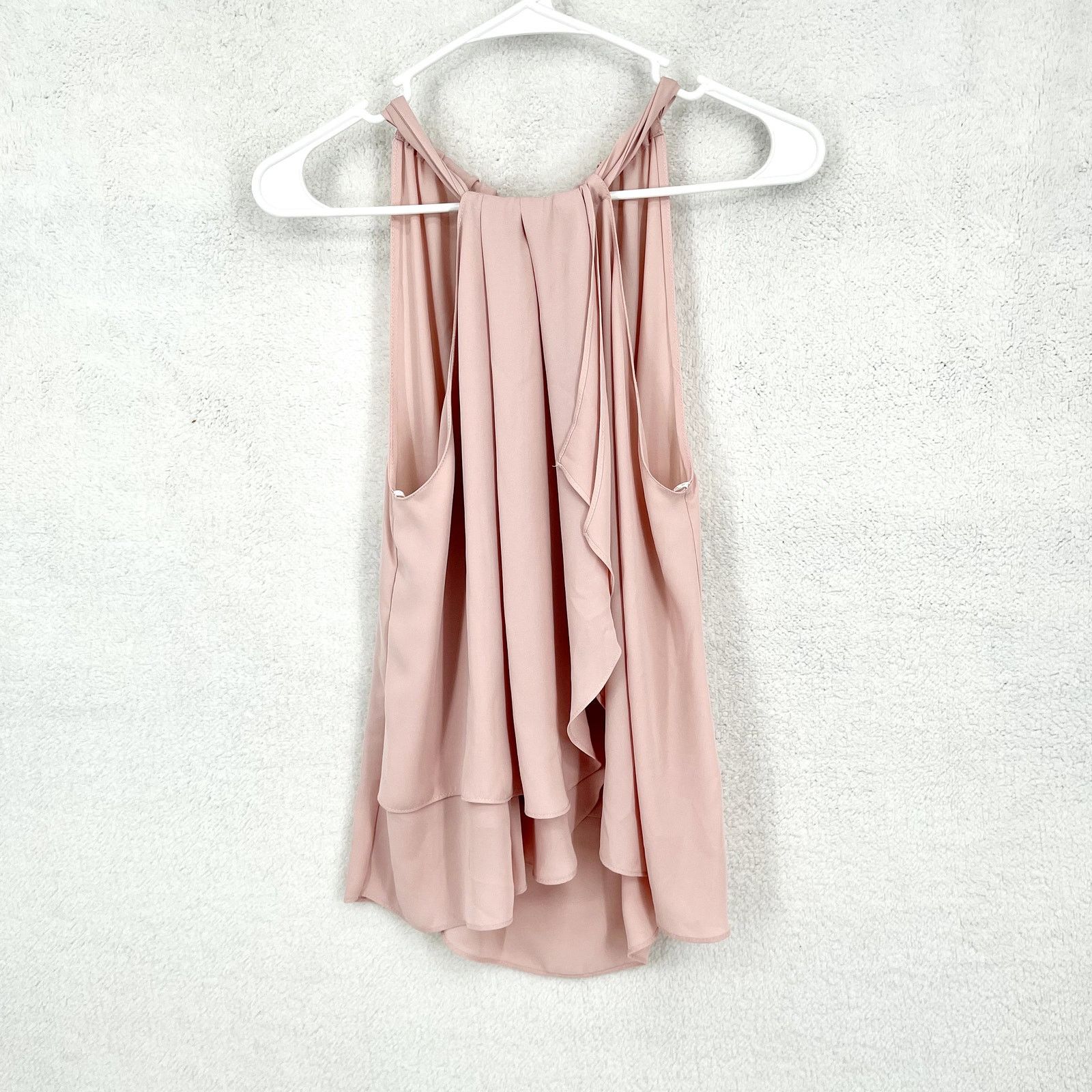 Amanda Uprichard Amanda Uprichard High-Neck Tie Back Asymmetrical Ruffle Top Size S / US 4 / IT 40 - 1 Thumbnail