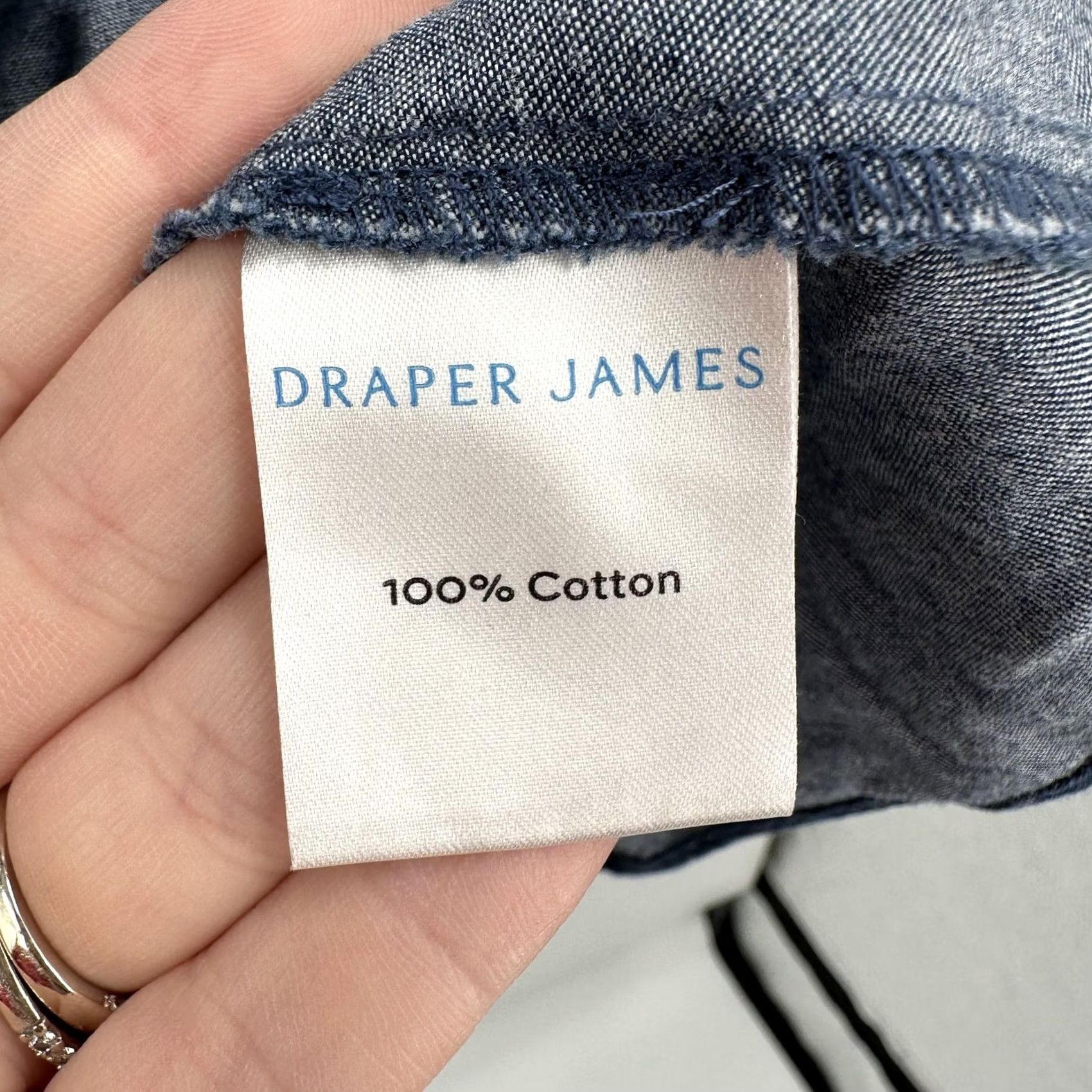 Vintage Draper James Dress Womens 2 Blue Denim Chambray Embroidered Floral Button Front Shirt Dress Size XS / US 0-2 / IT 36-38 - 4 Thumbnail