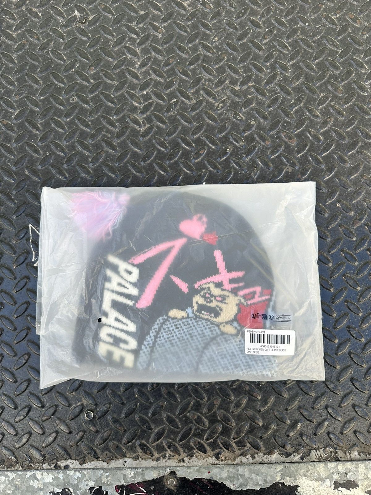 帽子 PALACE REAR VIEW NEIN CUFF BEANIE BLACK Palace Rear View Nein Cuff Beanie Black Men's - FW25 - US