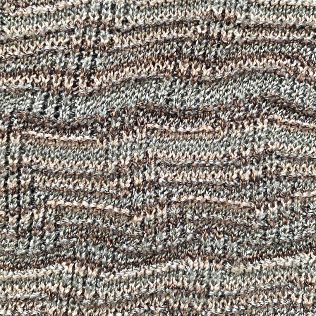 Vintage Vintage 90s Pronto Uomo Sweater Gray Green Wavy Knit Size US L / EU 52-54 / 3 - 8 Thumbnail