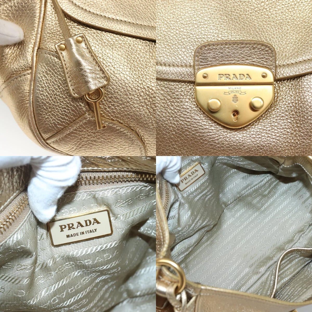 Prada PRADA Shoulder Bag Leather Gold Tone Size ONE SIZE - 11 Thumbnail