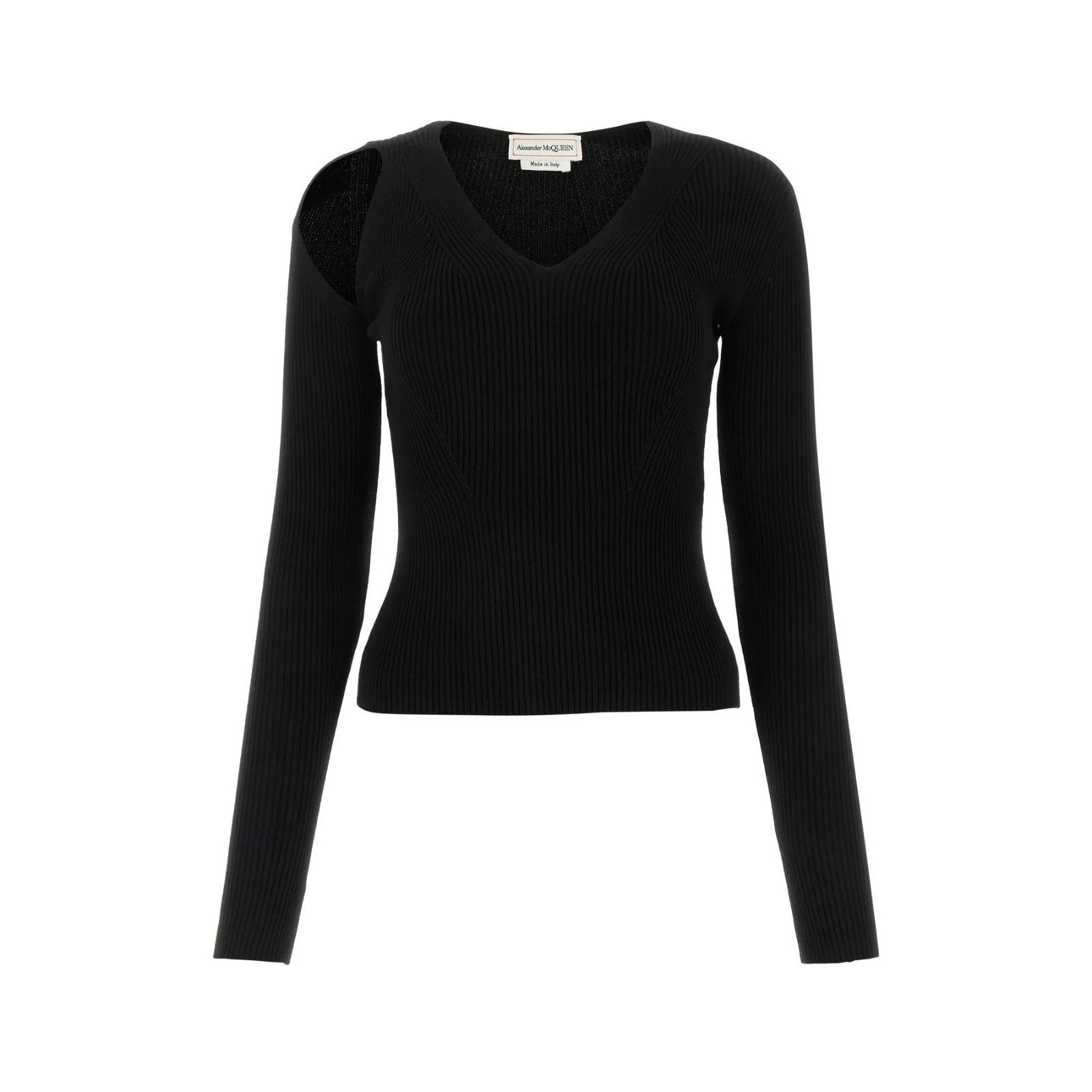 Alexander McQueen ALEXANDER MCQUEEN Black Wool Blend Sweater New & Authentic ( Size S / US 4 / IT 40 - 1 Thumbnail