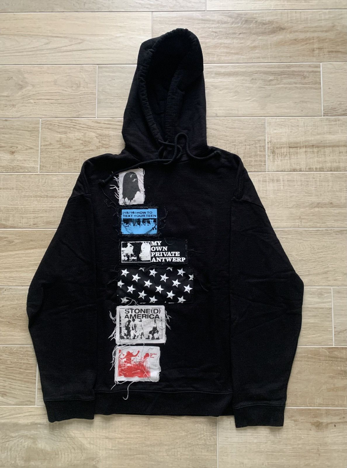 Raf Simons Raf Simons SS20 “Stoned America” appliqué patch hoodie Size US M / EU 48-50 / 2 - 1 Thumbnail