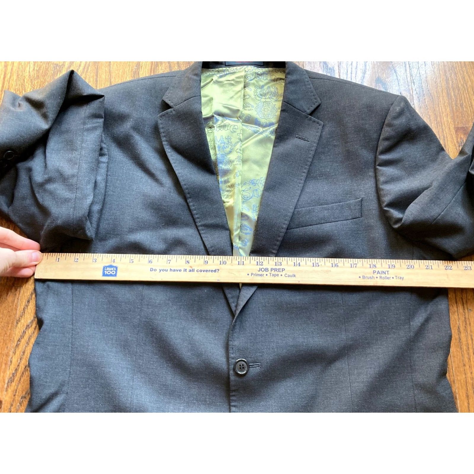 Ted Baker Ted Baker Endurance Blazer Long Gray Wool Jacket 42L Mens 2 Button Size 42R - 7 Thumbnail