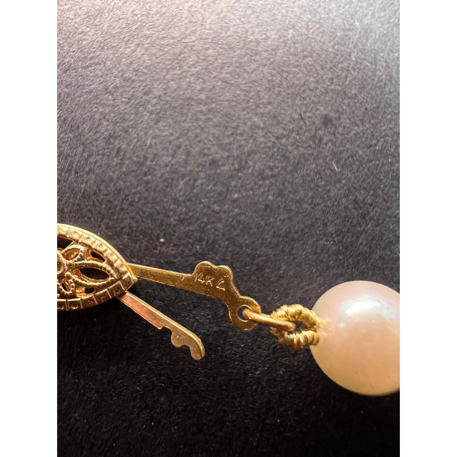 Other 7mm cultured pearl 18 inch necklace with 14k gold clasp Size ONE SIZE - 2 Thumbnail
