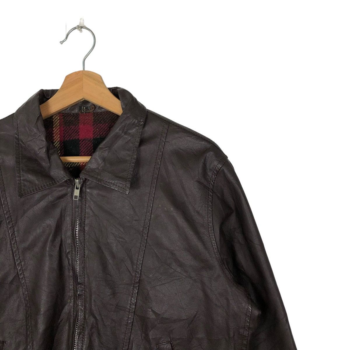 Japanese Brand 🔥VINTAGE LEATHER JACKET JAPAN BLANKET ISSEY MIYAKE Size US L / EU 52-54 / 3 - 5 Thumbnail