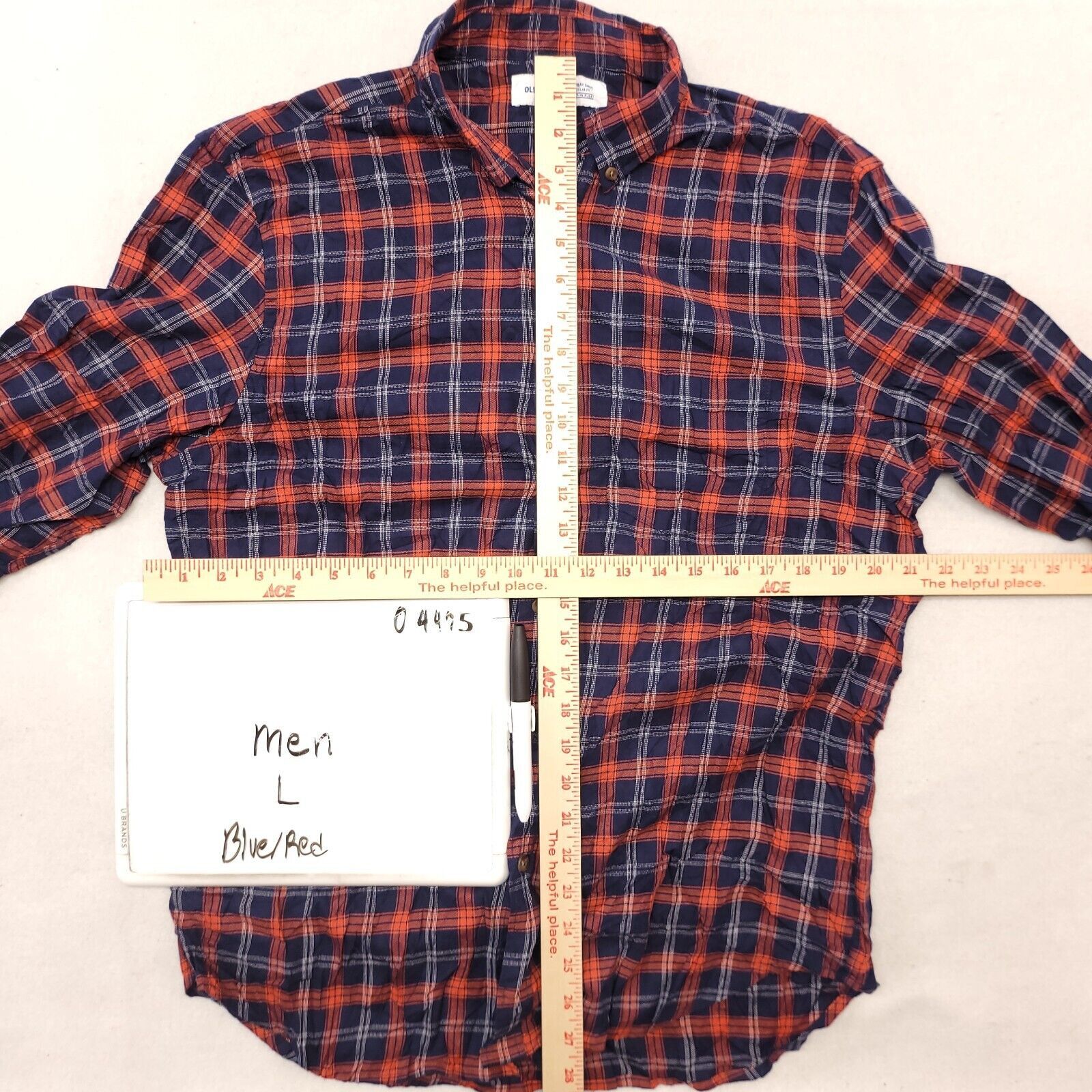Old Navy Old Navy Tartan Flannel Shirt Mens Size Large L Blue Red Size US L / EU 52-54 / 3 - 6 Thumbnail