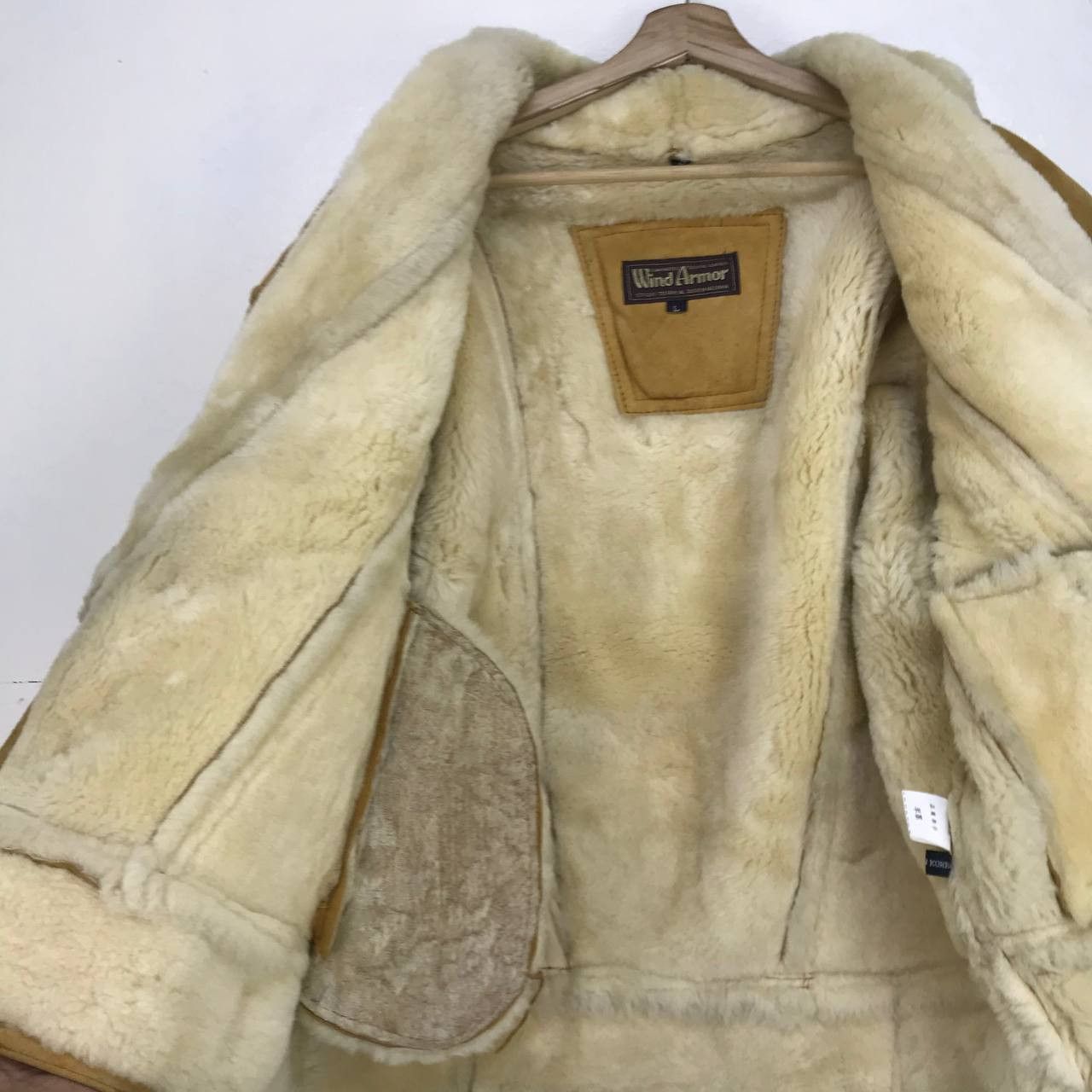 Genuine Leather Vintage Wind Armor Military Style Sheepskin Sherling Coat Size US M / EU 48-50 / 2 - 21 Thumbnail