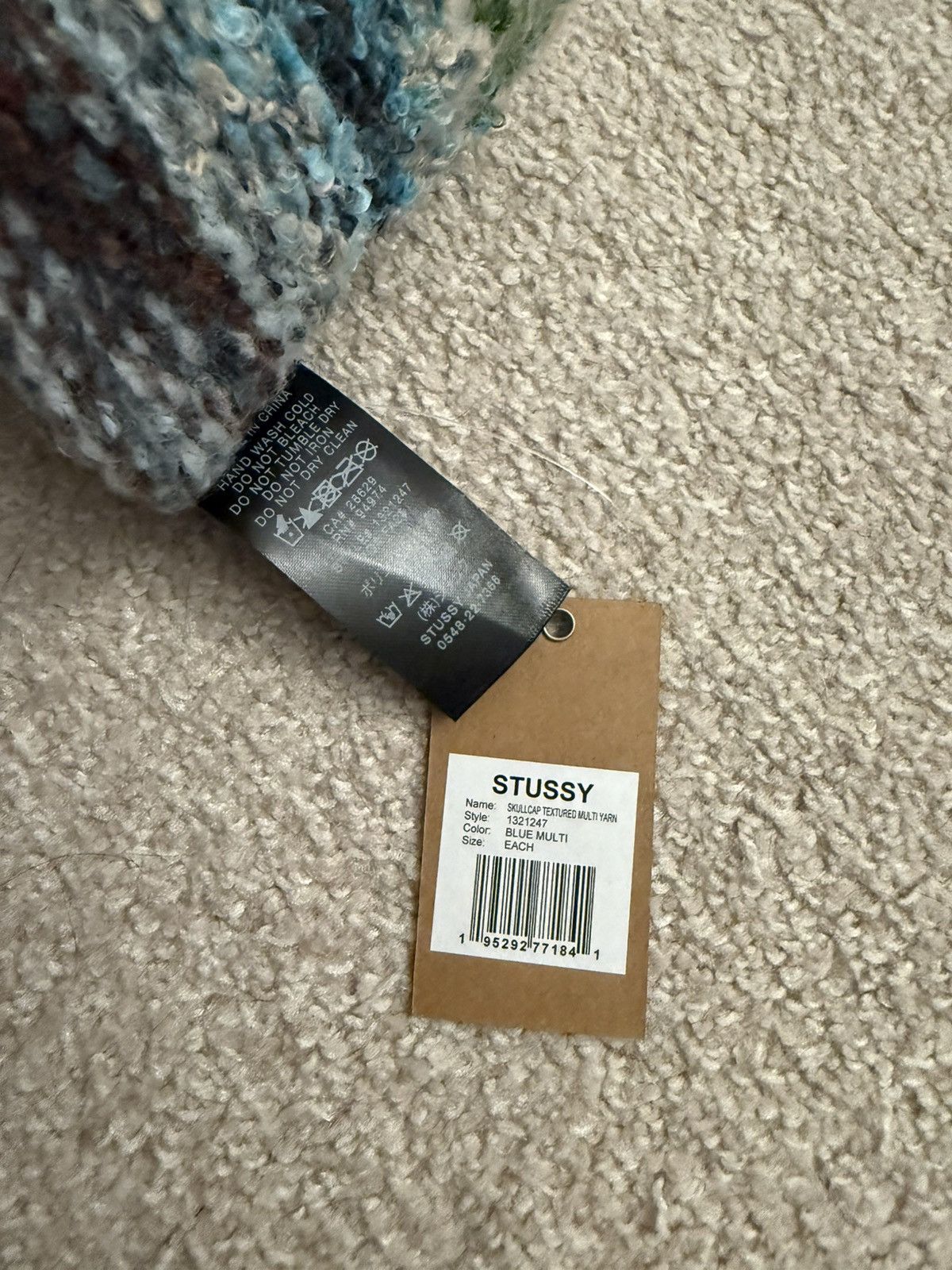 Stussy Stussy Skullcap Textured Yarn (Blue Multi) Size ONE SIZE - 4 Thumbnail