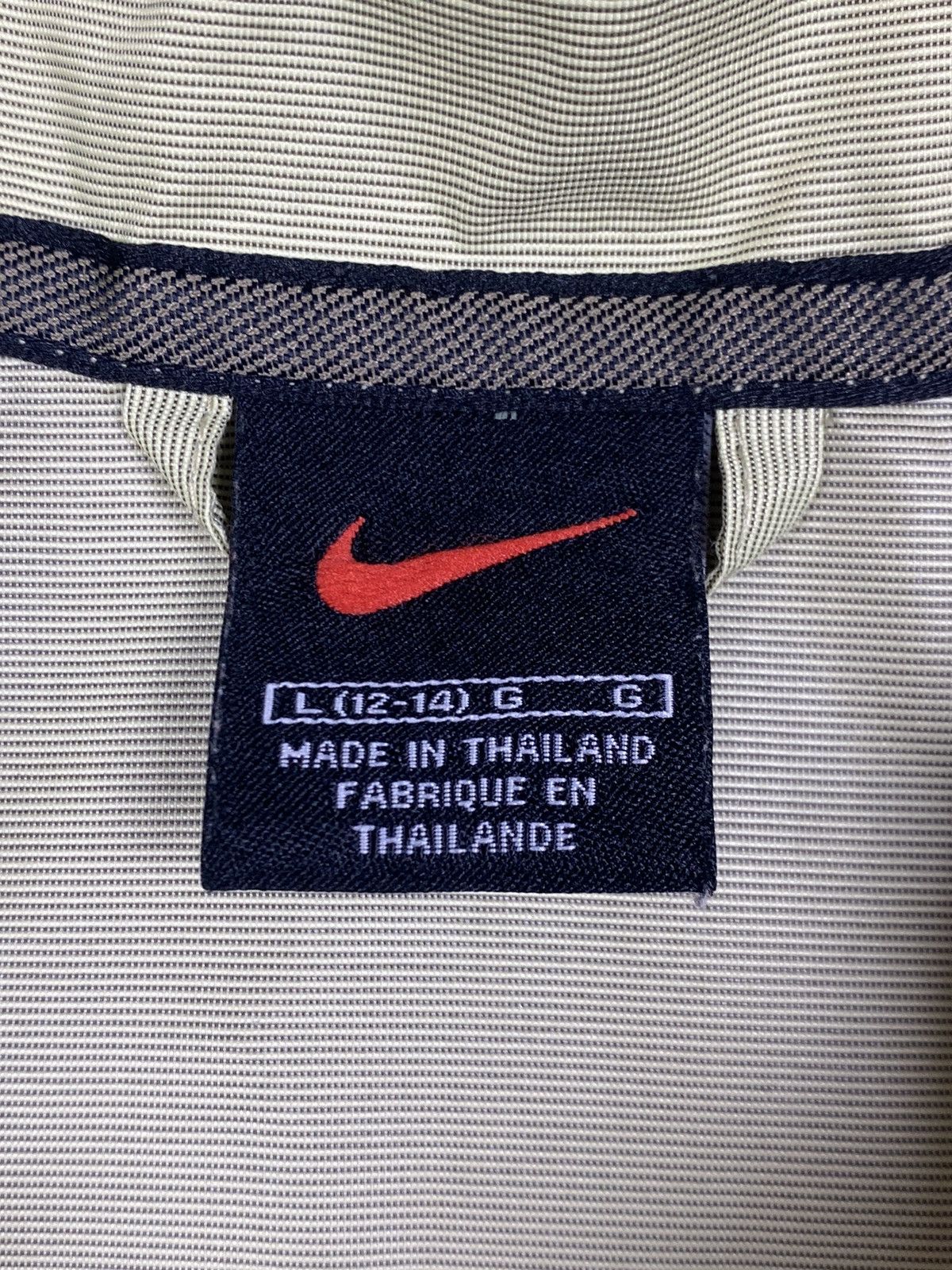 Nike × Vintage Vintage Nike Swoosh Drill Track Jacket Bomber Size L / US 10 / IT 46 - 9 Thumbnail