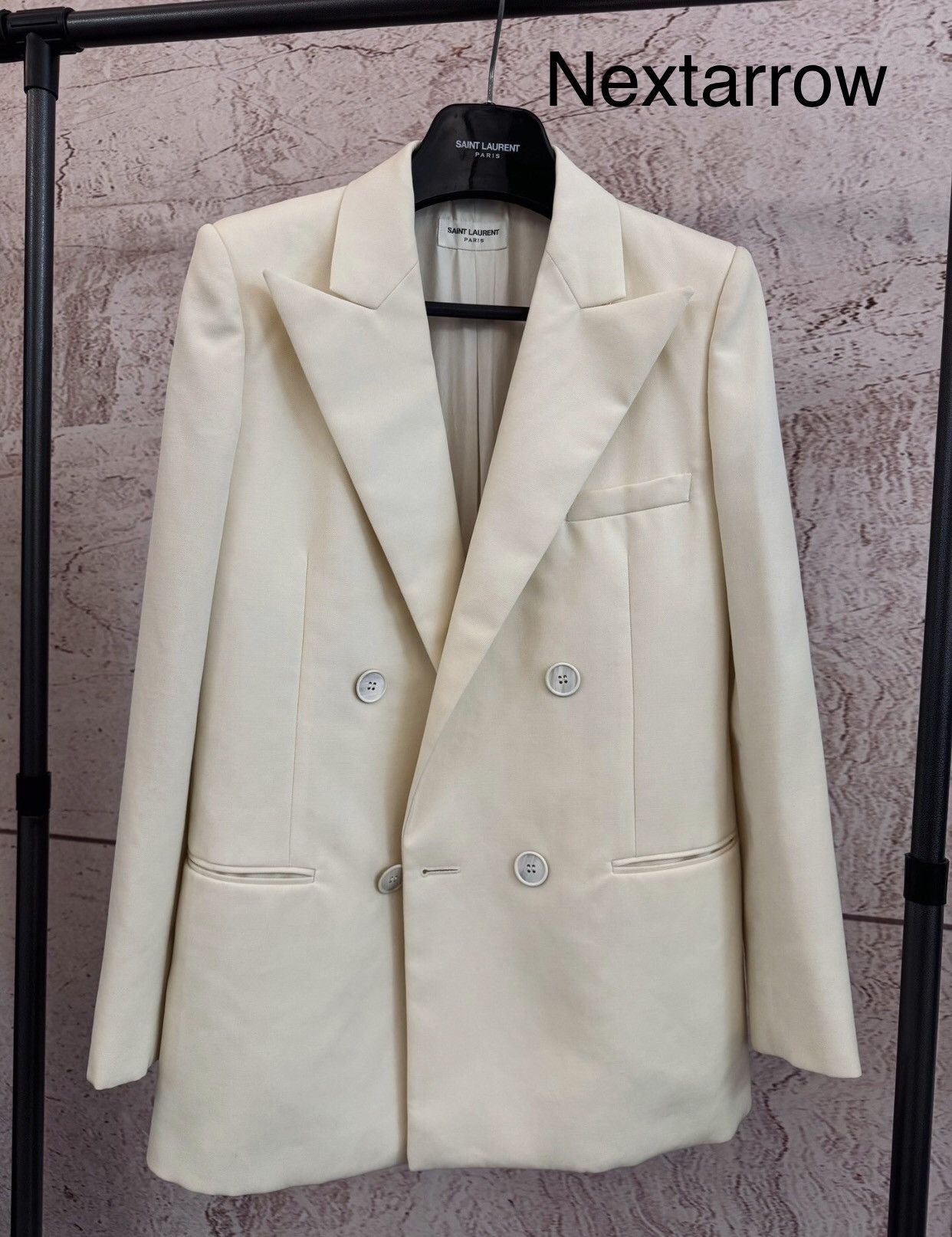 Saint Laurent Paris × Yves Saint Laurent Saint Laurent SLP Saint Laurent Double breasted White Suit Size XS / US 0-2 / IT 36-38 - 1 Thumbnail