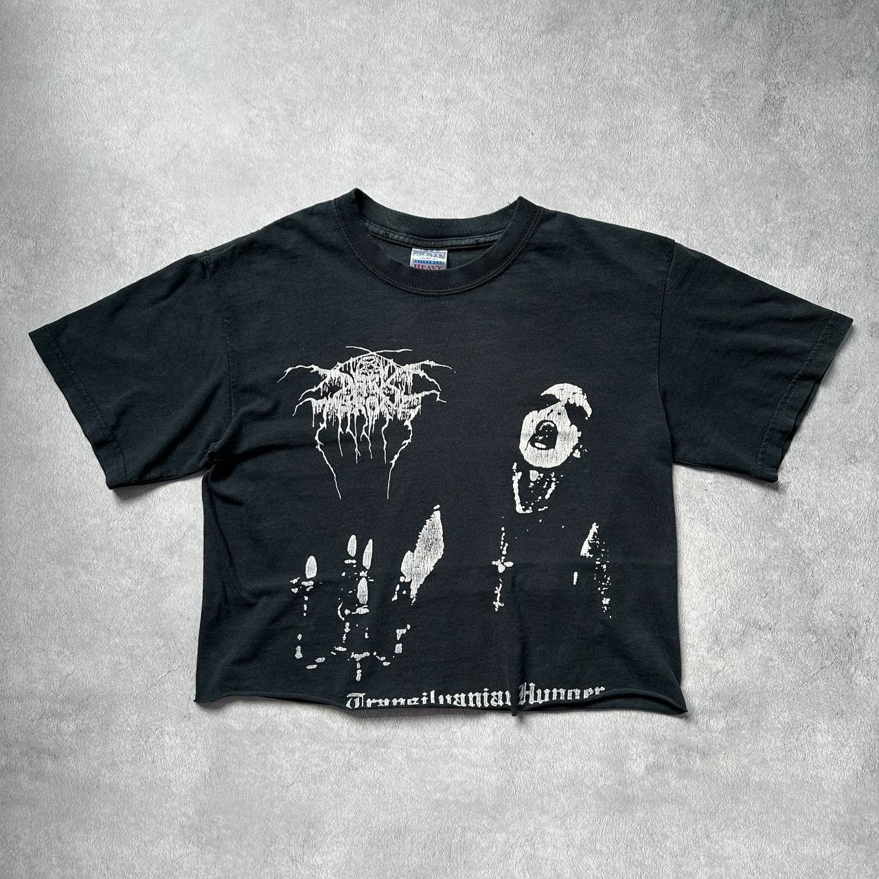 Band Tees × Vintage 🔥VINTAGE DARKTHRONE TRANSILVANIAN HUNGER CROPPED T-SHIRT 00S Size US S / EU 44-46 / 1 - 1 Thumbnail
