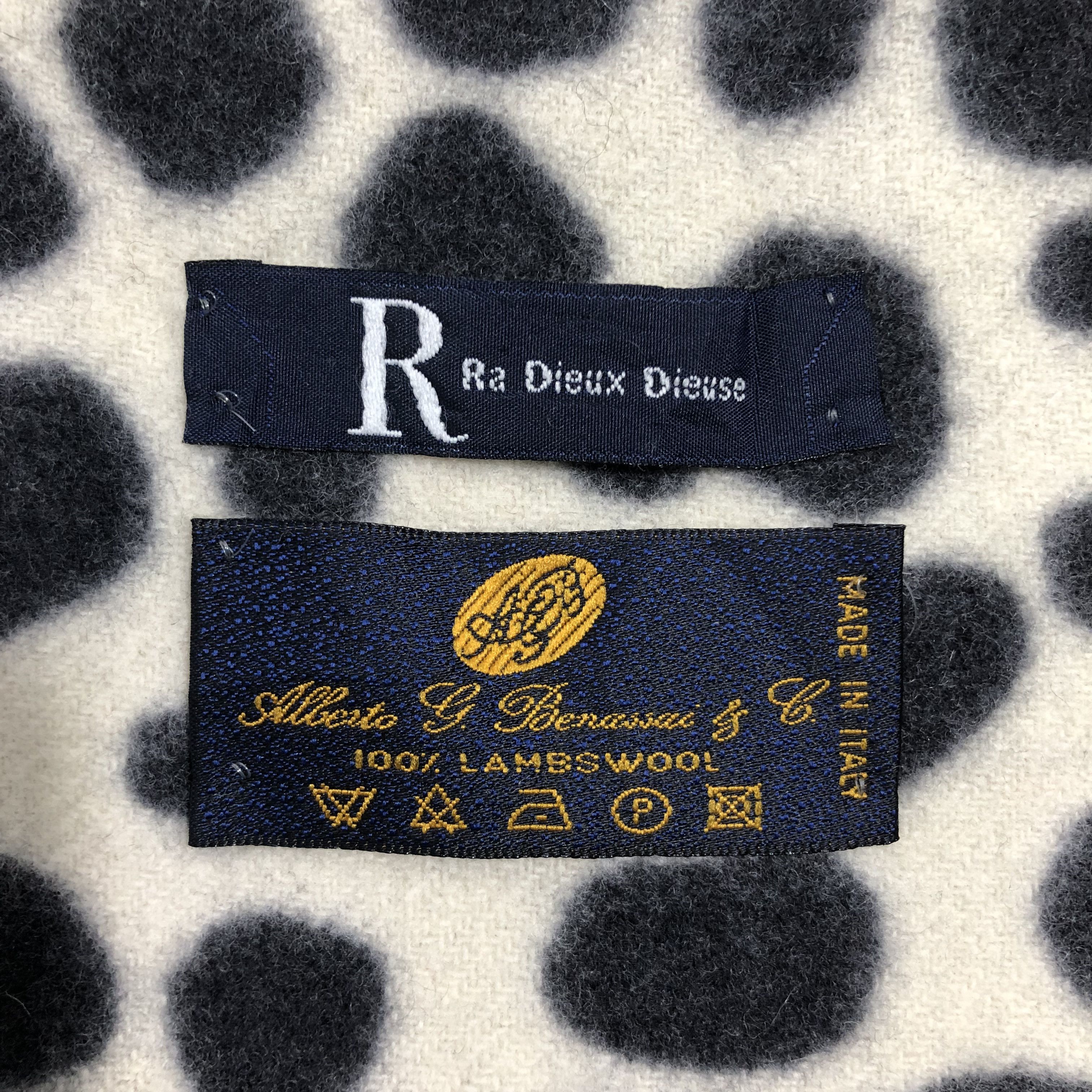 Designer × Vintage Vintage Ra Dieux Dieuse Wool Scarf Muffler MF296 Size ONE SIZE - 3 Thumbnail