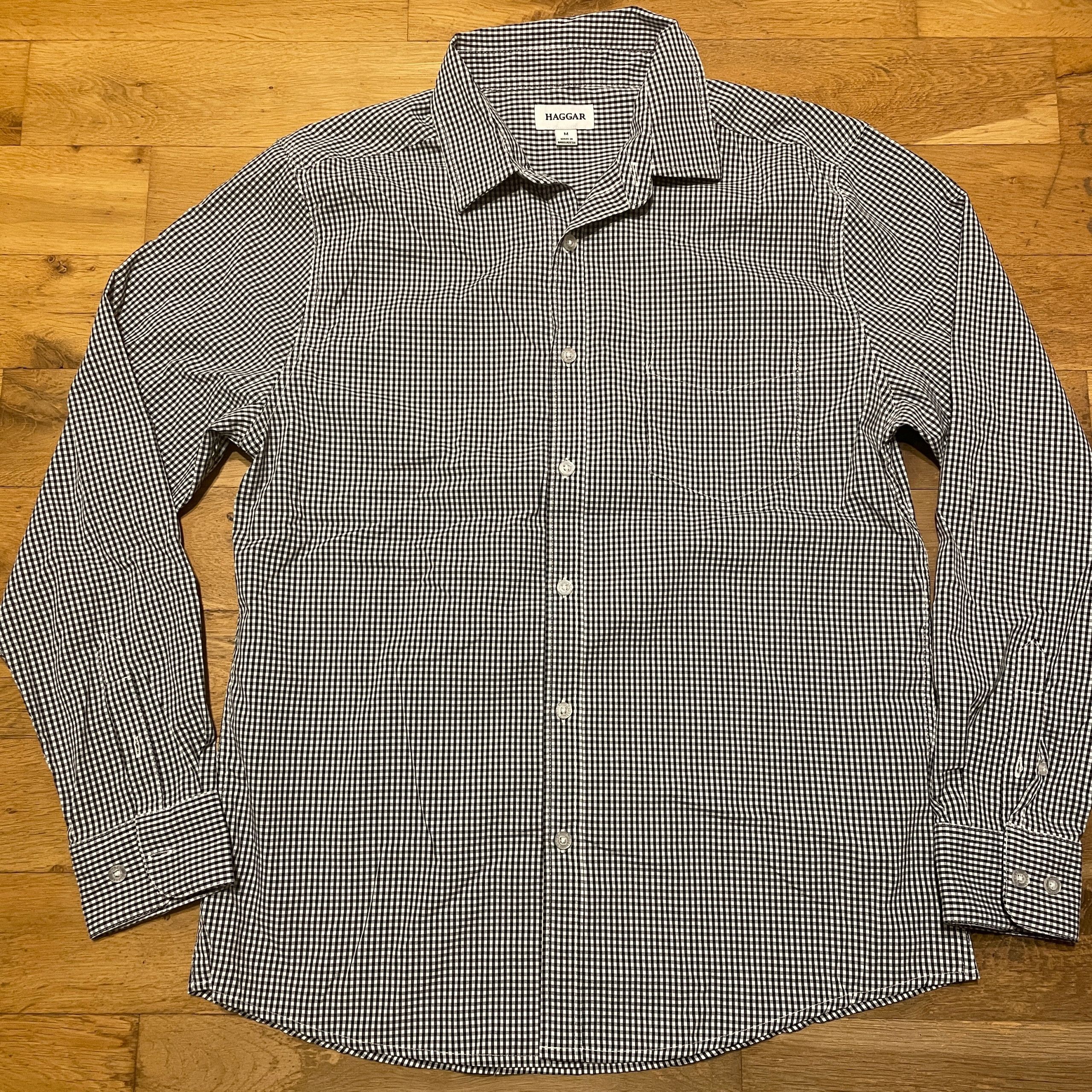 Haggar × Vintage HAGGAR MEN'S FASHIONABLE PLATED SHIRT, size M Size US M / EU 48-50 / 2 - 1 Thumbnail
